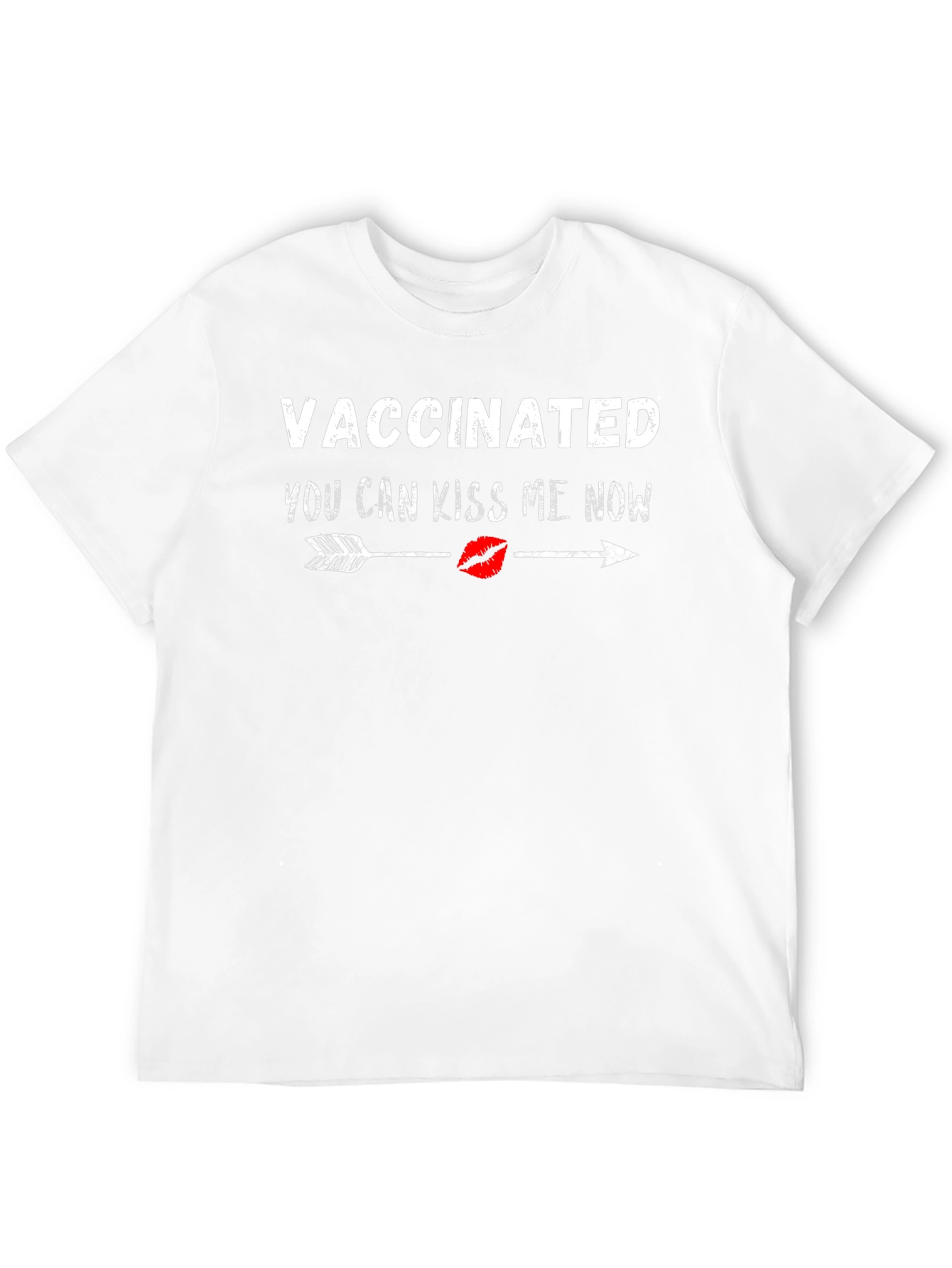 Black Vaccinated Kiss Me Now T-Shirt view 12