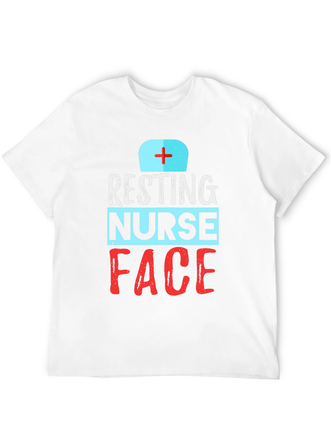 Black Resting Nurse Face Graphic T-Shirt - Black view 12