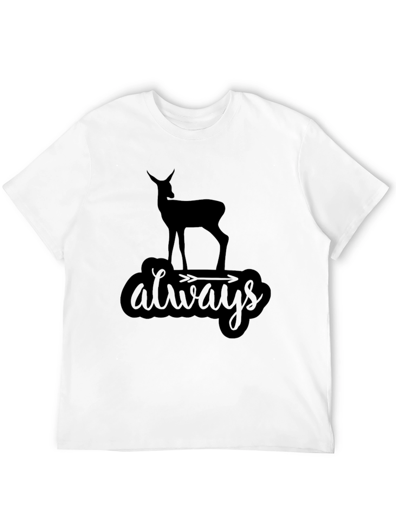 Black Always Deer Black Graphic Tee view 12