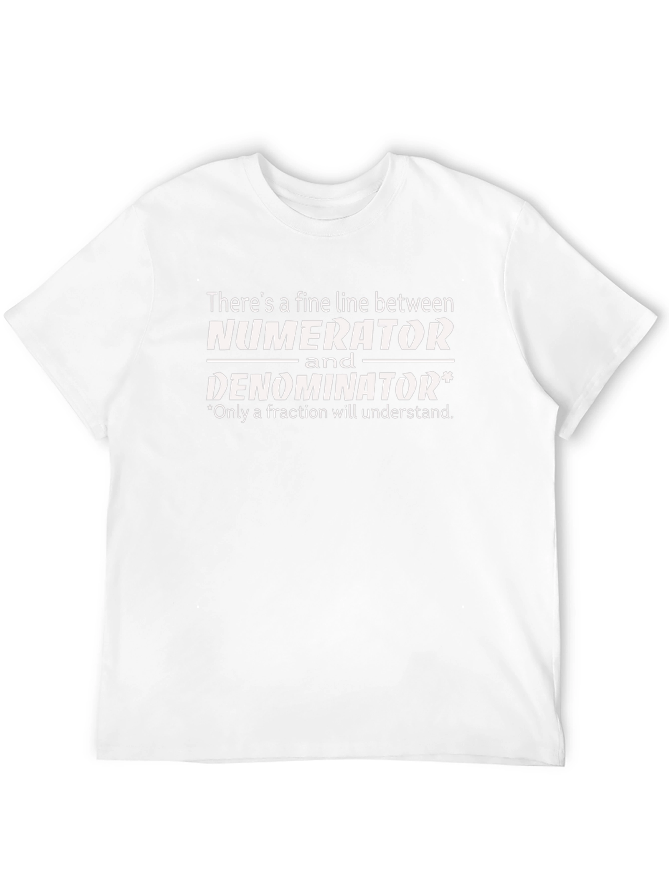 Black Numerator Denominator Funny Math T-Shirt view 12
