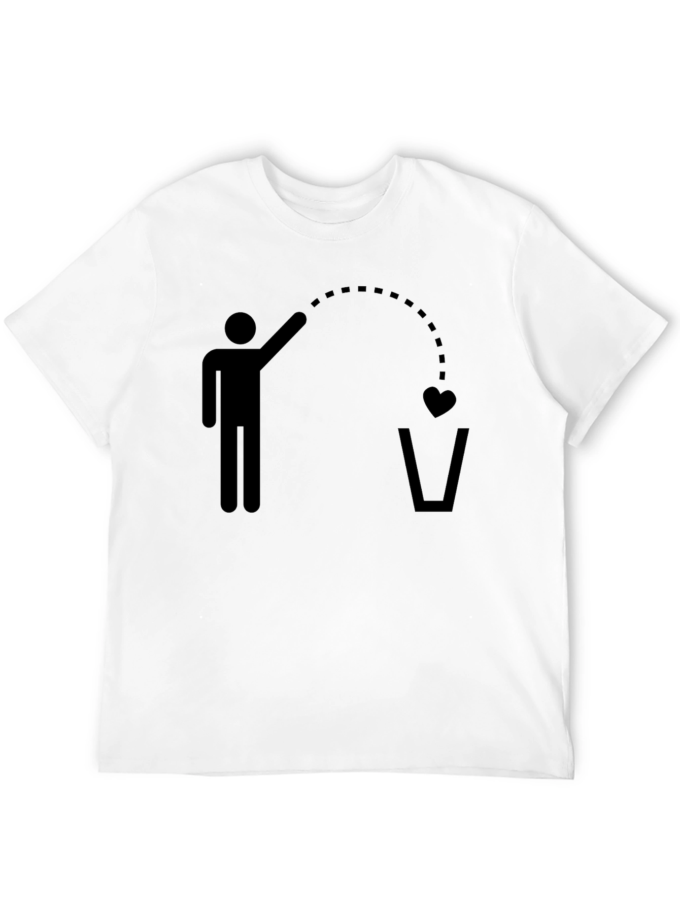 Black Heartbreak Toss T-Shirt - Funny Graphic Tee view 12