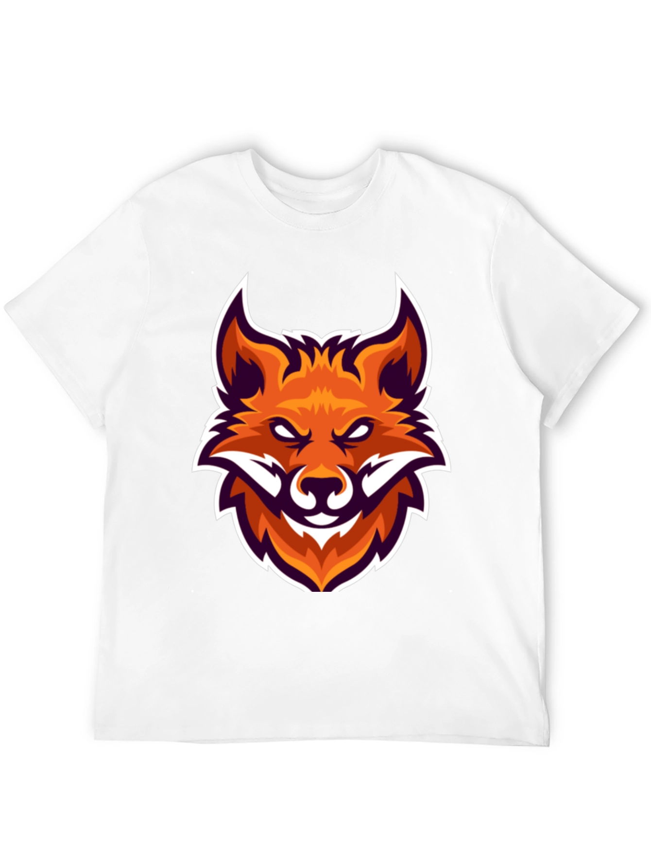 Black Black T-Shirt with Fox Head Graphic view 12