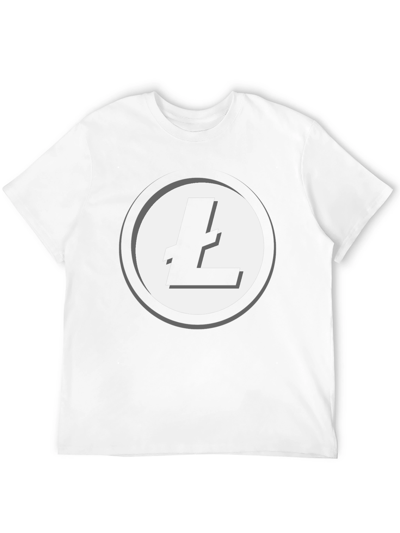 Black Litecoin Logo T-Shirt - Crypto Enthusiast Apparel view 12
