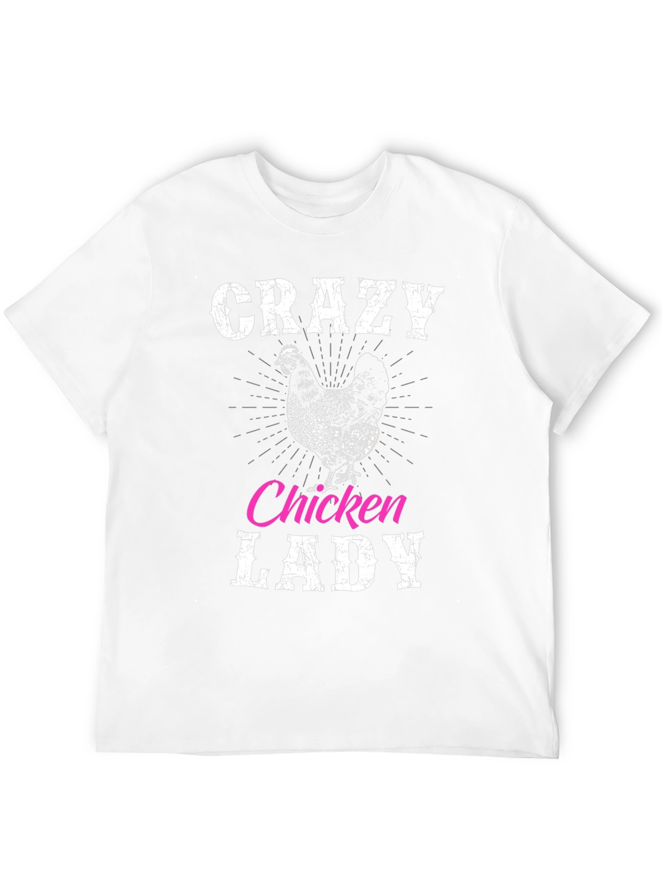 Black Crazy Chicken Lady Graphic T-Shirt view 12