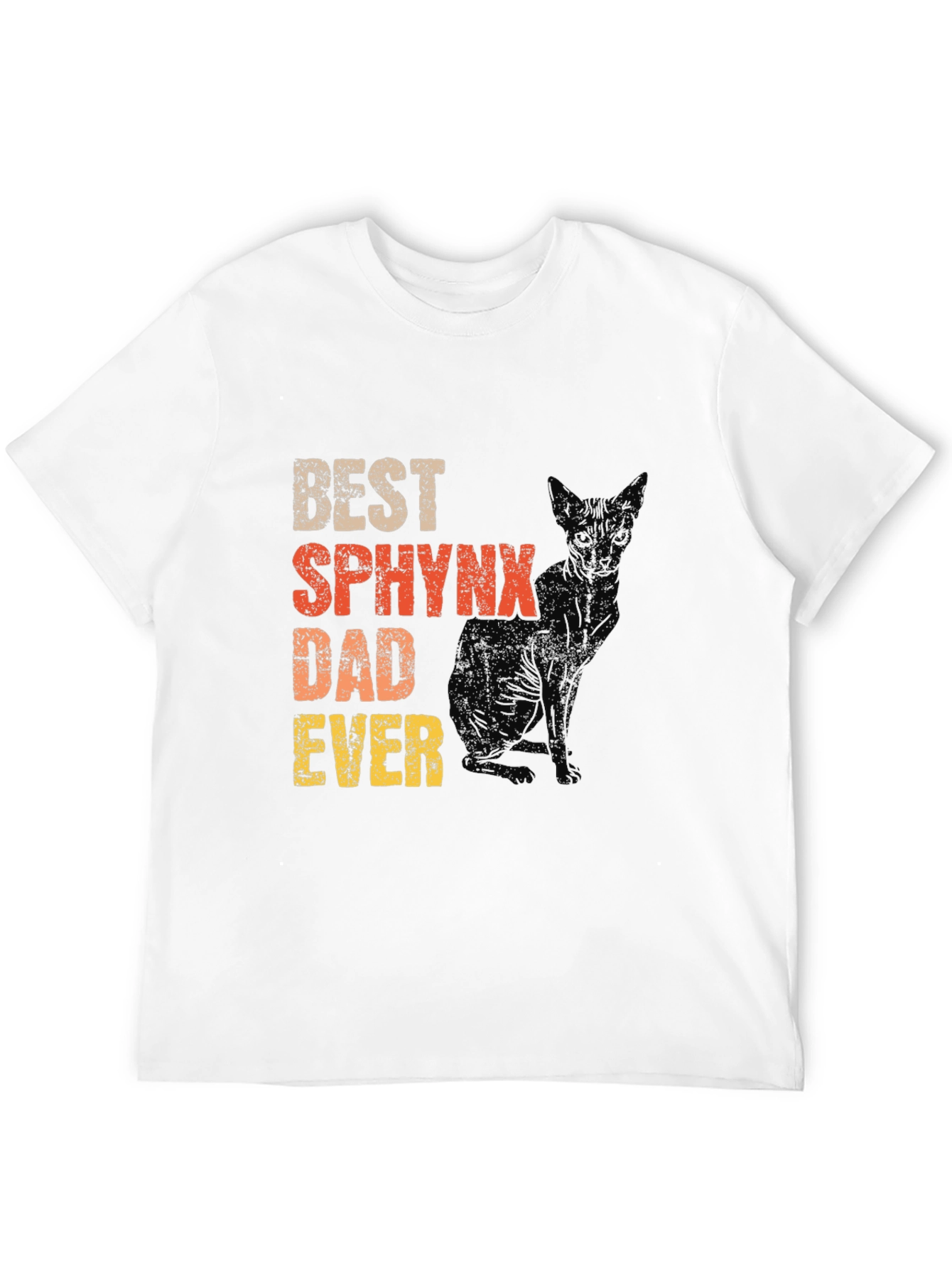 Black Best Sphynx Dad Ever T-Shirt view 12