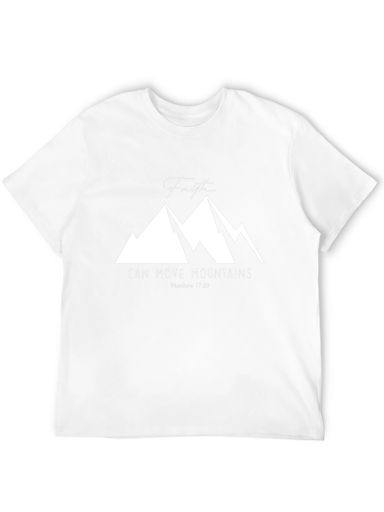Black Faith Can Move Mountains Graphic Tee view 12