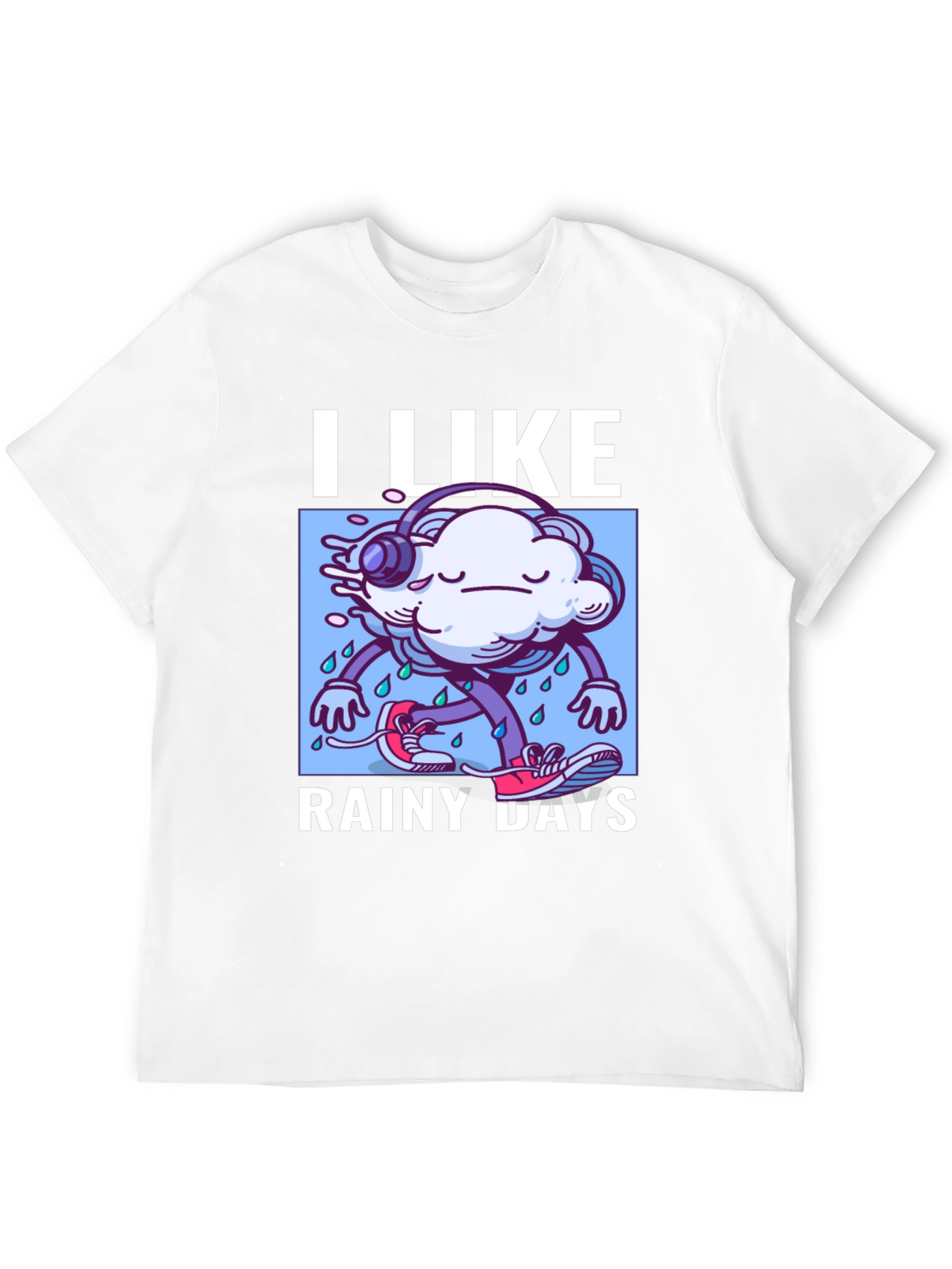 Black I Like Rainy Days Graphic T-Shirt view 12