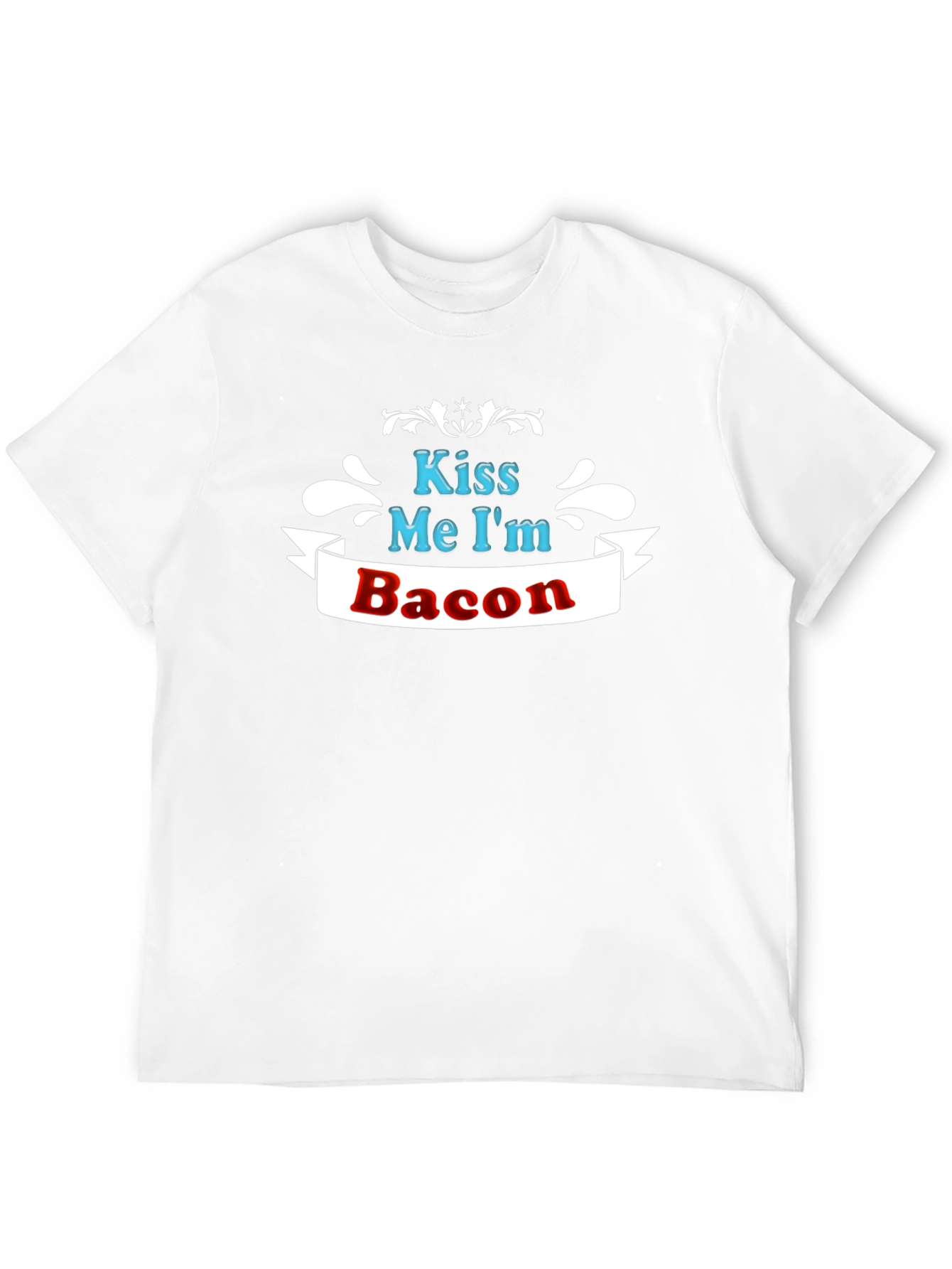 Black Kiss Me I'm Bacon - Funny T-Shirt view 12