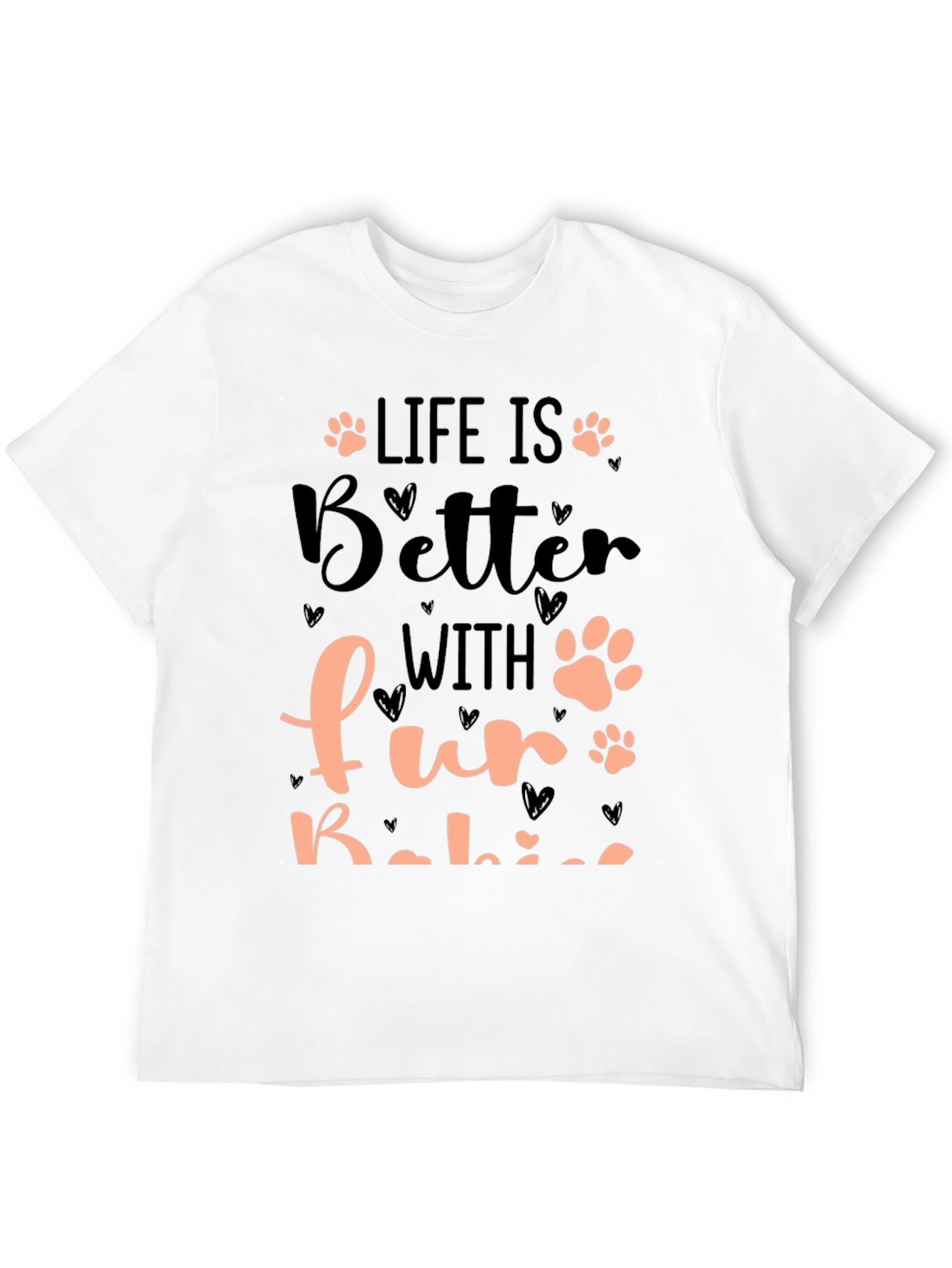 Black Life is Better with Fur Babies T-Shirt view 12
