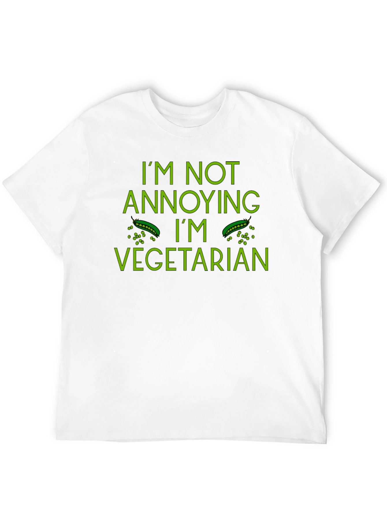 Black I'm Not Annoying I'm Vegetarian Funny T-Shirt view 12