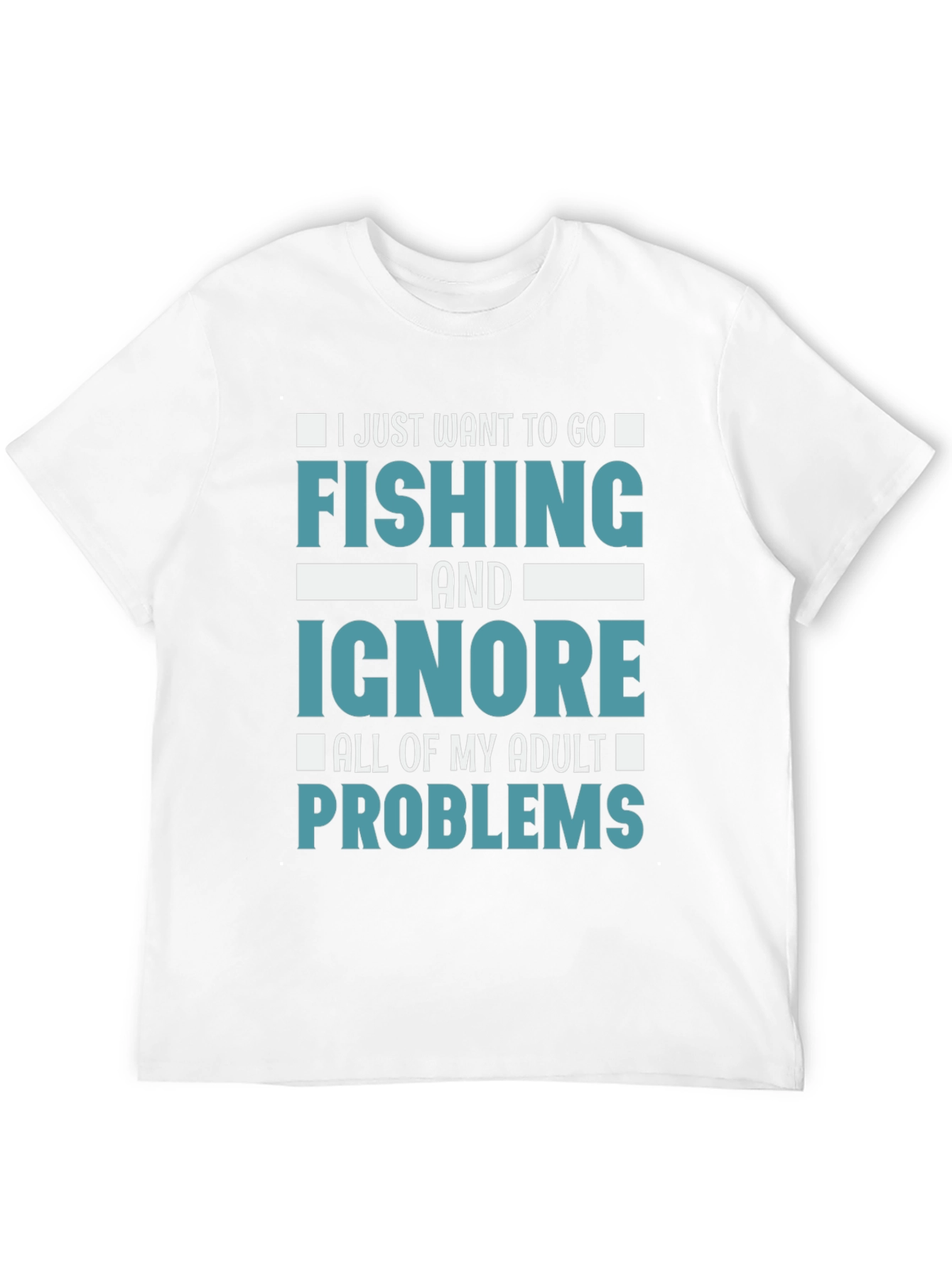 Black Fishing T-Shirt - Ignore Adult Problems Tee view 12