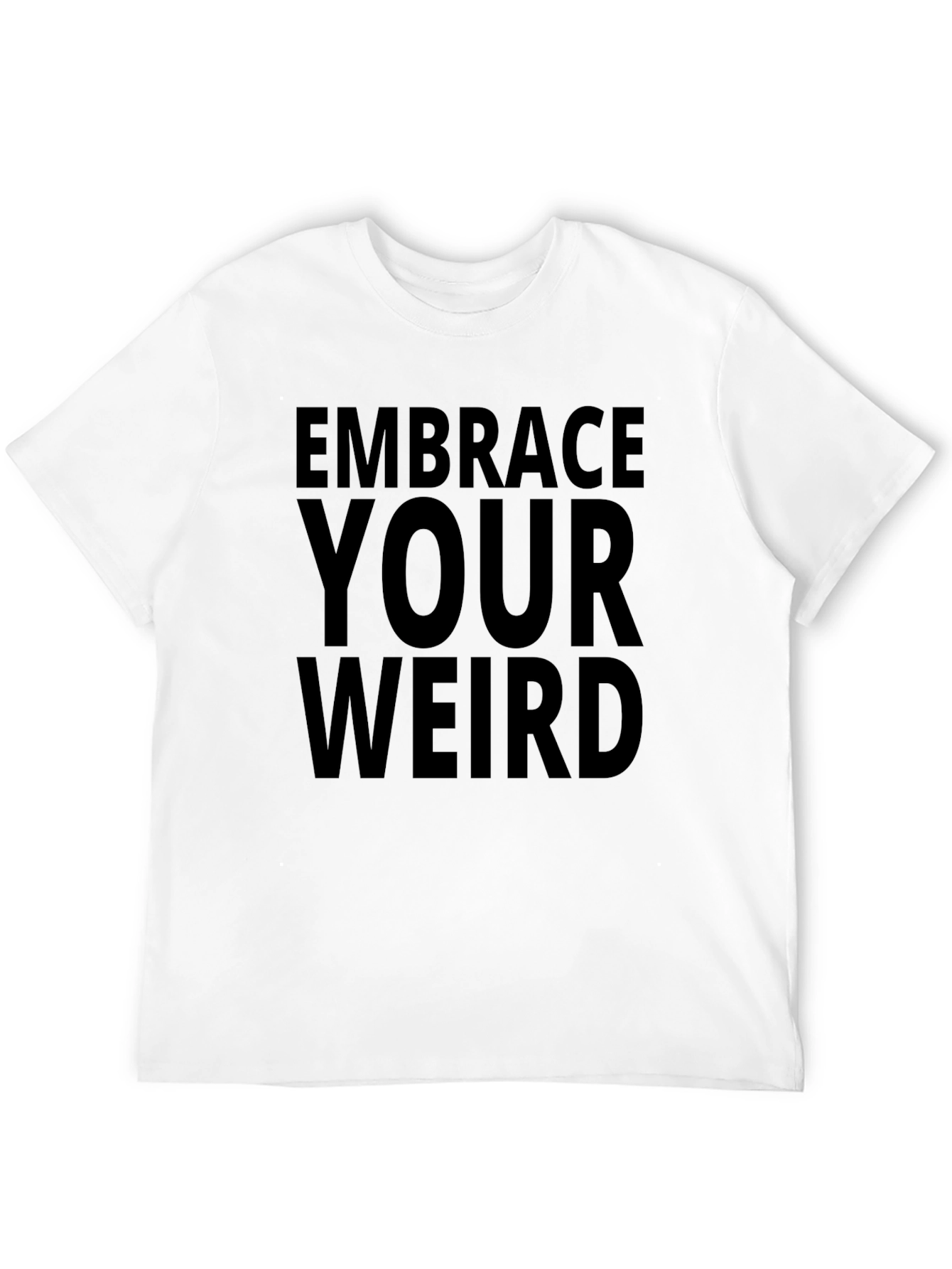 Black Embrace Your Weird Black Graphic Tee view 12