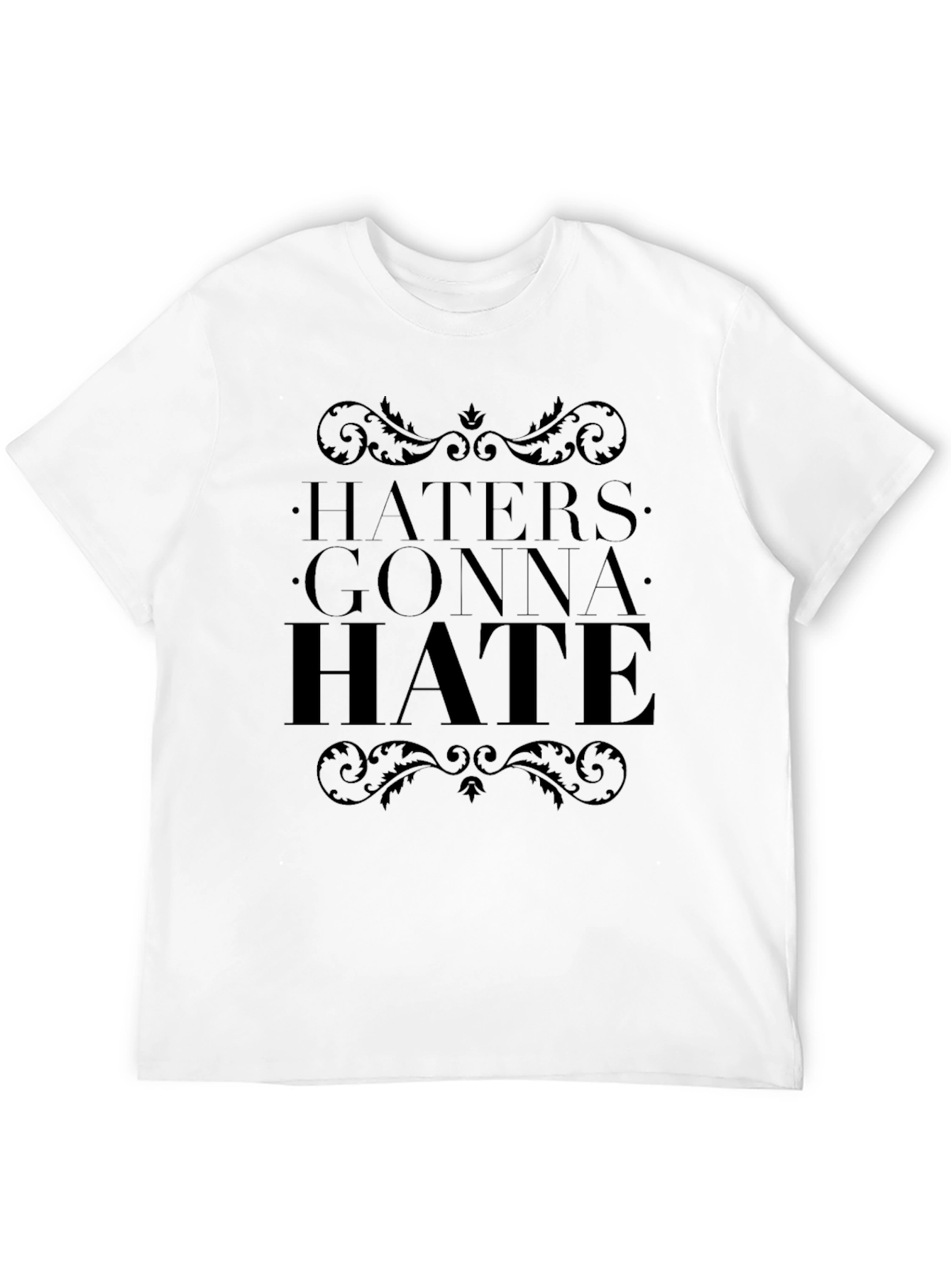 Black Haters Gonna Hate Graphic Tee - Black view 12