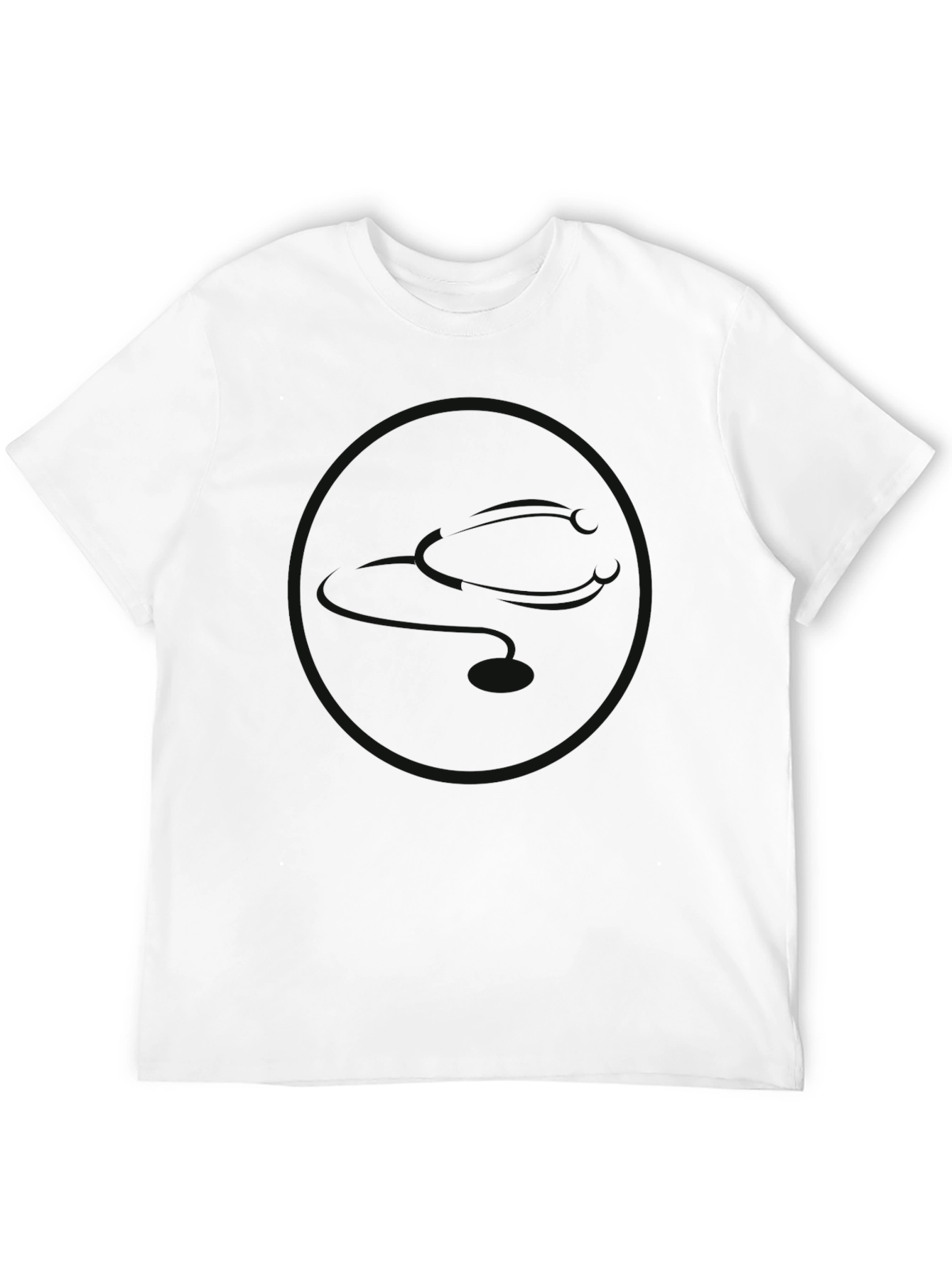 Black Men's Graphic Tee - Subtle Circle Design - Soft Cotton Blend view 12