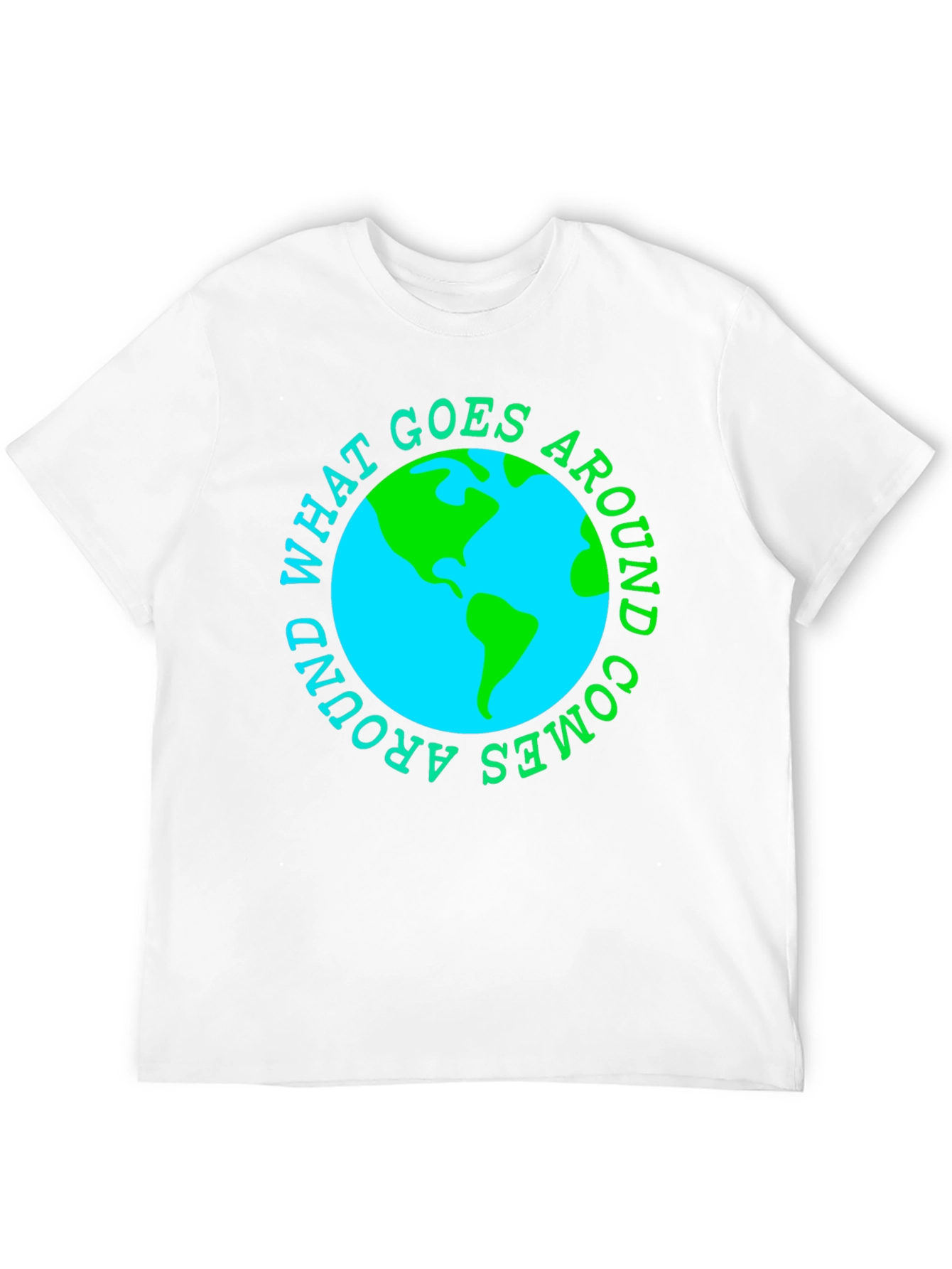 Black What Goes Around Comes Around Earth T-Shirt view 12