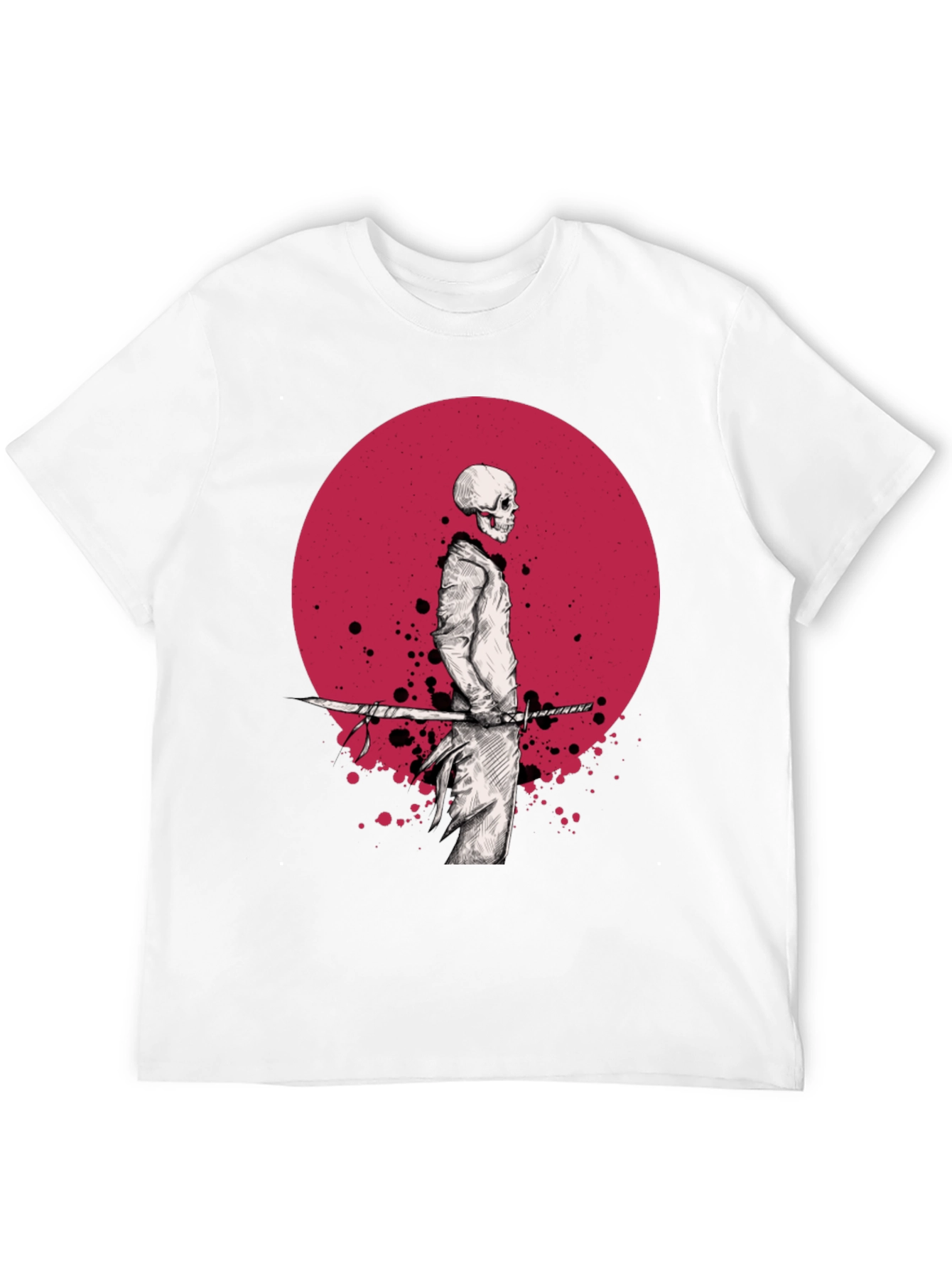 Black Samurai Skeleton T-Shirt - Black Graphic Tee view 12