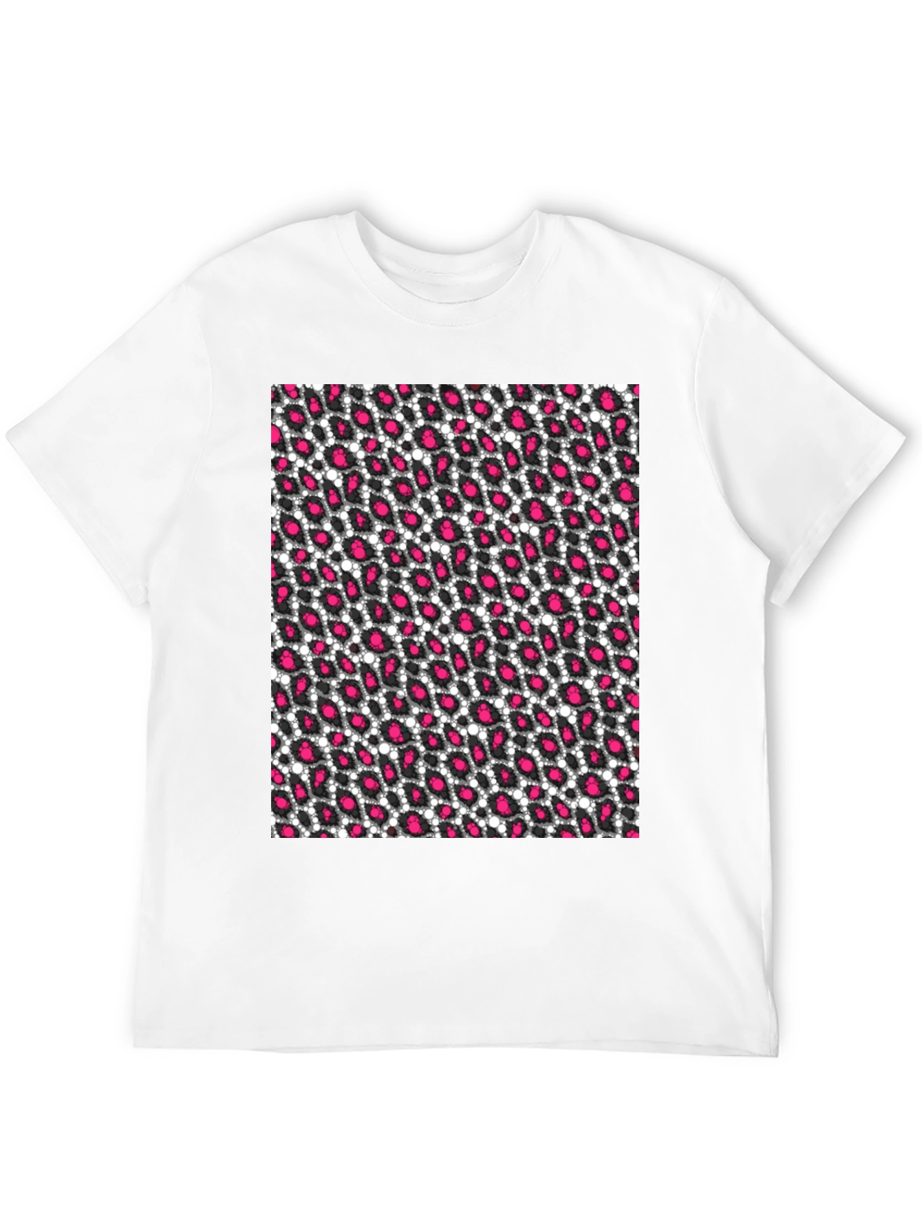 Black Black T-Shirt with Pink Leopard Print view 12