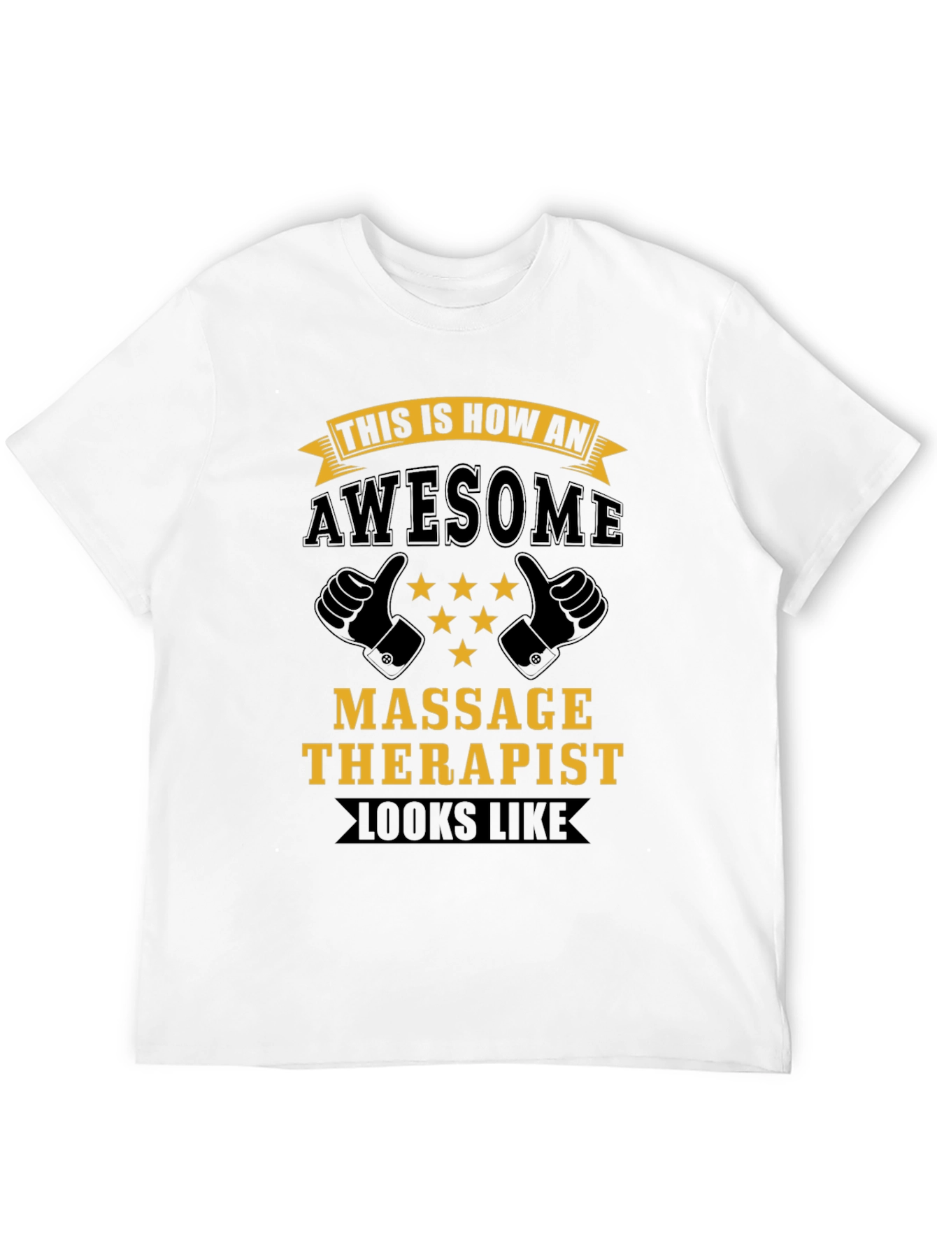 Black Awesome Massage Therapist T-Shirt - Black view 12