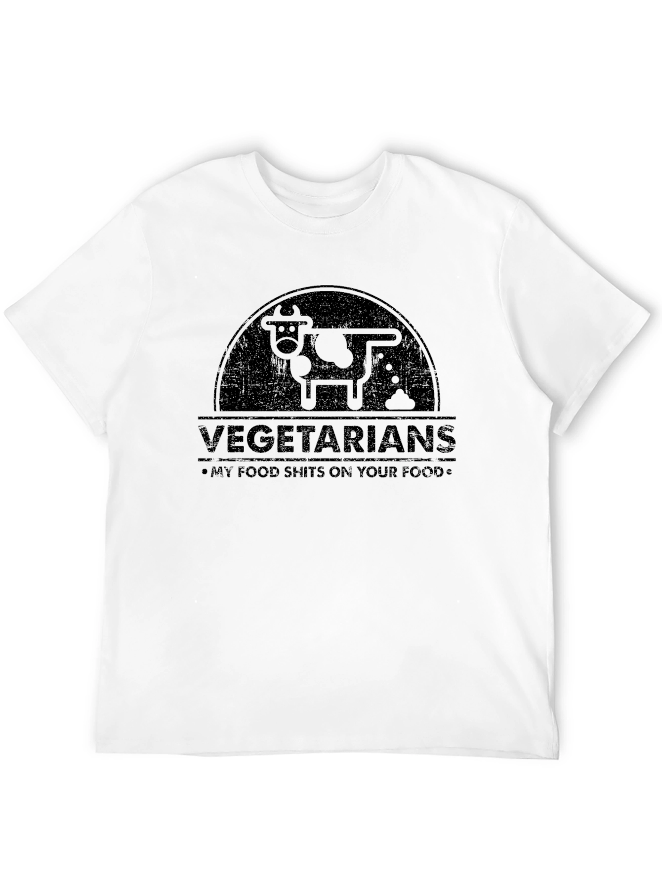 Black Vegetarians Funny Slogan Black T-Shirt view 12