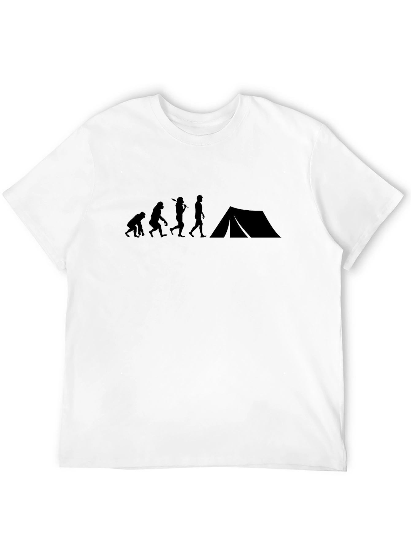 Black Evolution of Camping T-Shirt - Black Graphic Tee view 12