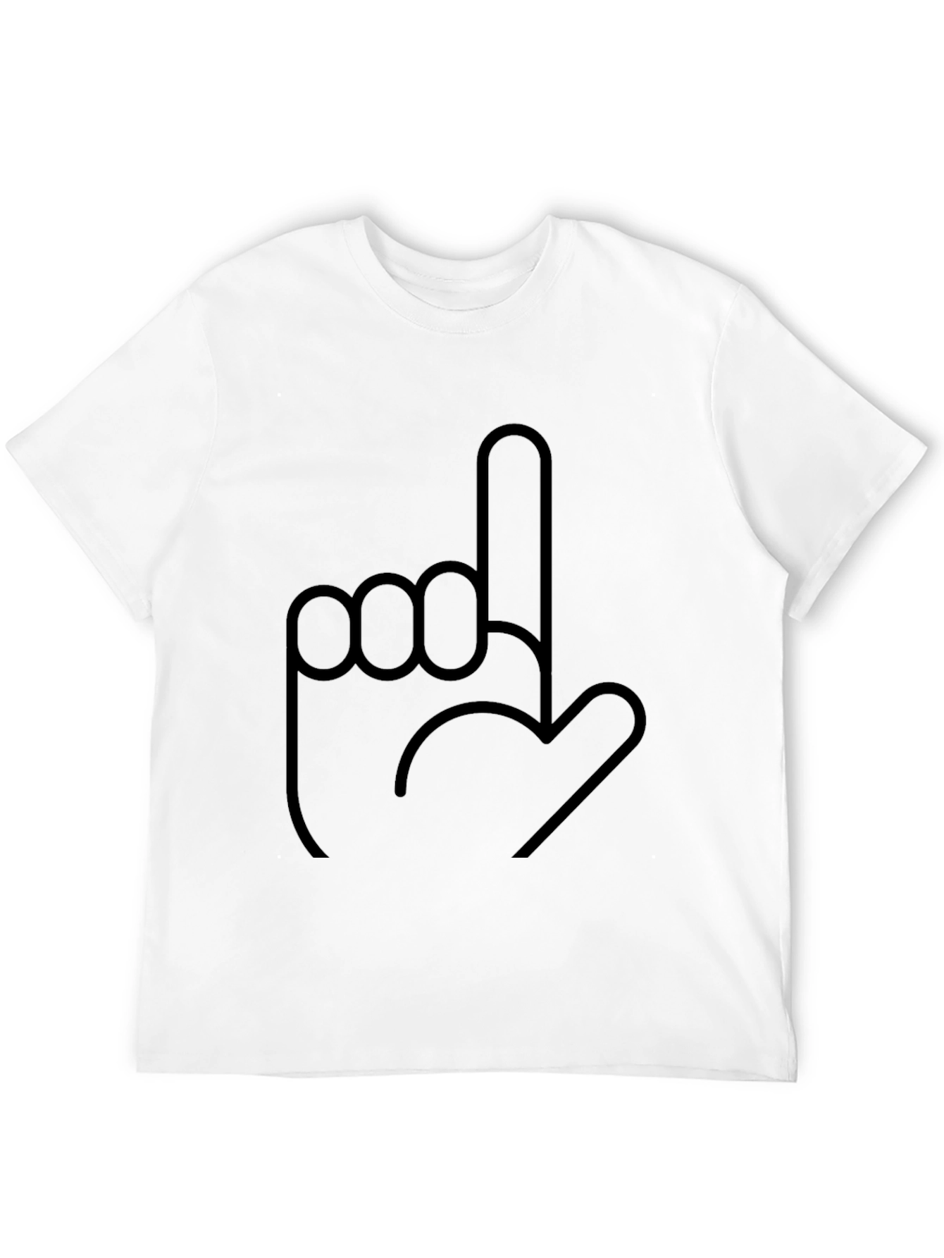 Black Novelty Hand Gesture Graphic T-Shirt view 12