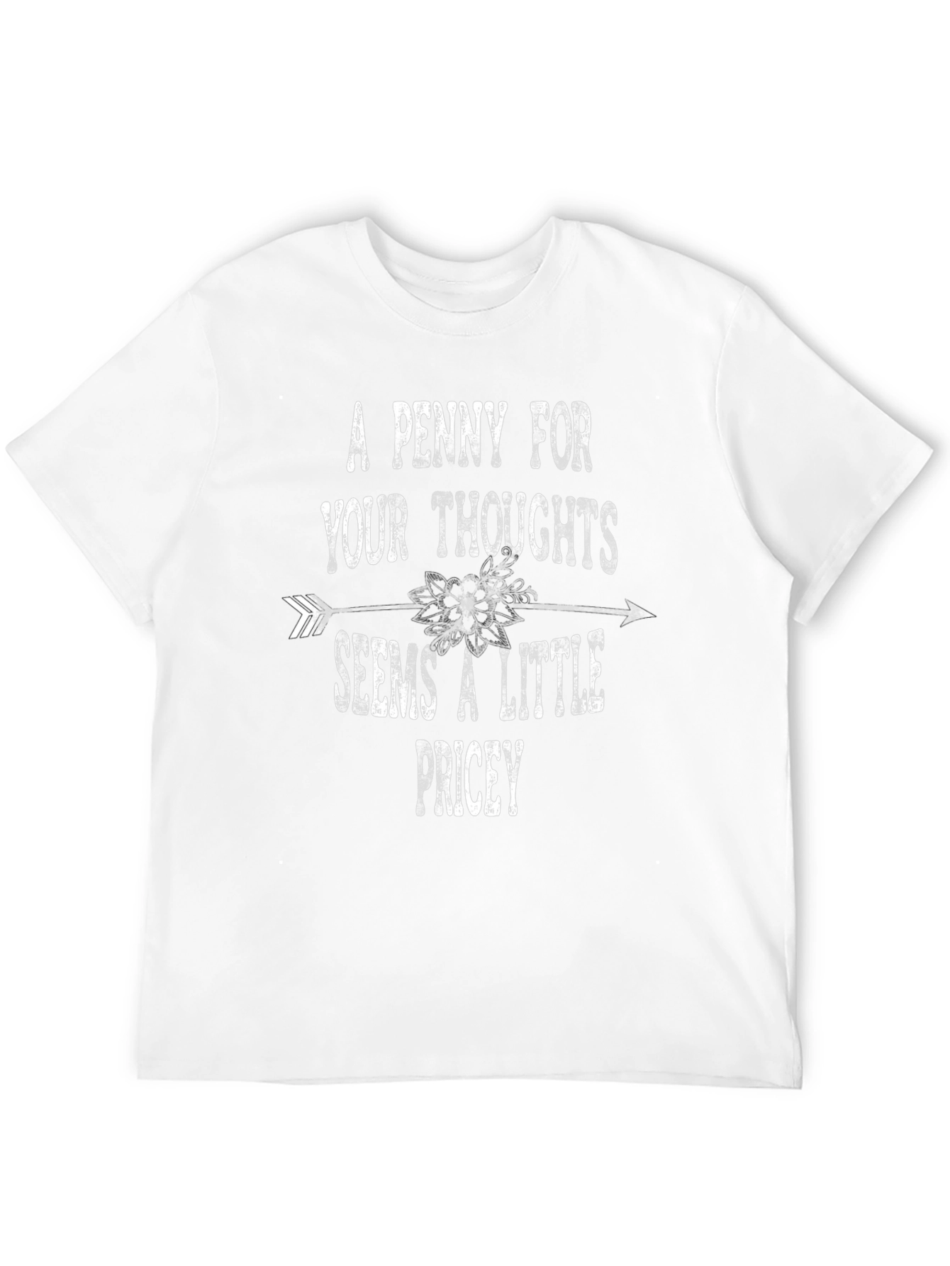 Black A Penny for Your Thoughts Funny T-Shirt view 12