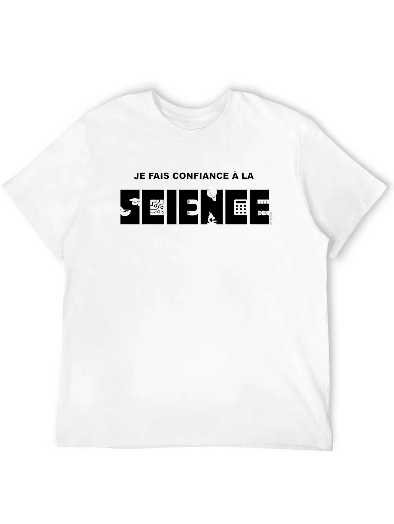 Black Science T-Shirt - "Je Fais Confiance a la Science" view 12