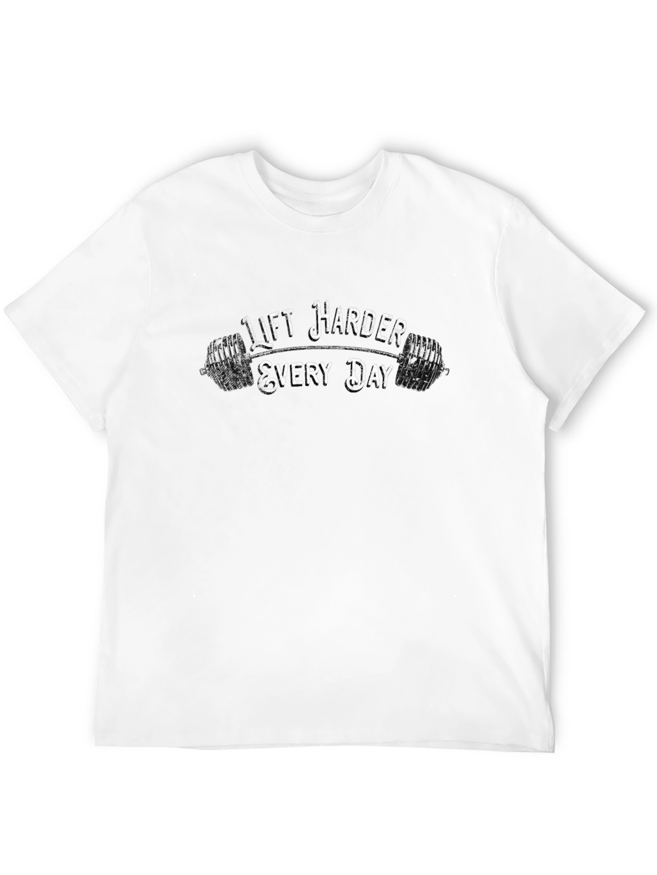 Black Lift Harder Every Day Men's Graphic T-Shirt view 12