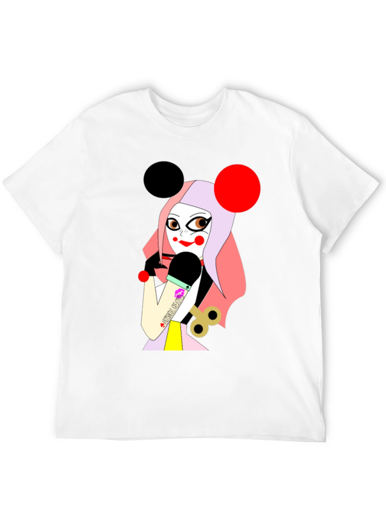 Black Unique Graphic T-Shirt: Cartoon Character view 12