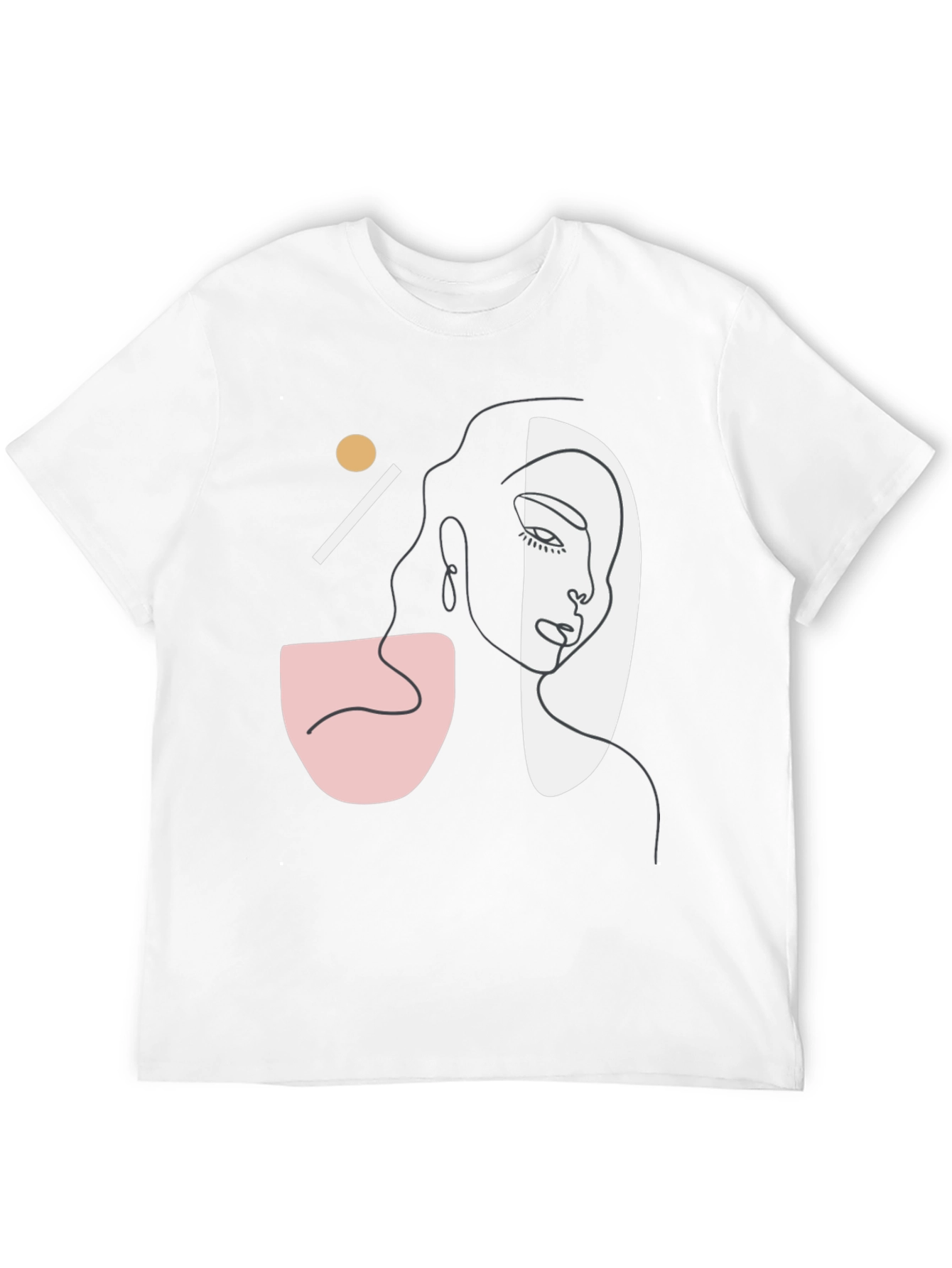 Black Abstract Face Graphic Tee - Modern Art Style view 12