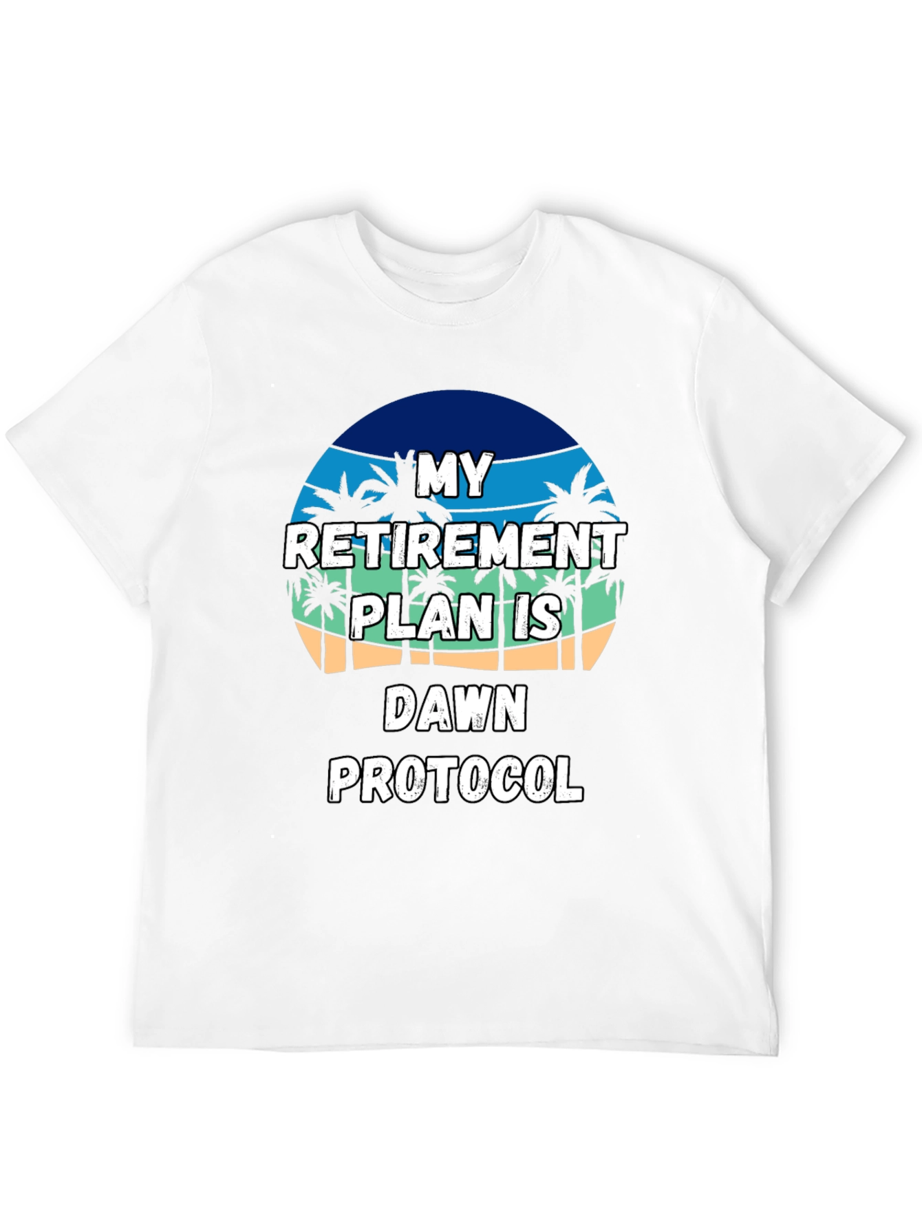 Black Retirement Plan T-Shirt: Dawn Protocol, Beach Vibes view 12