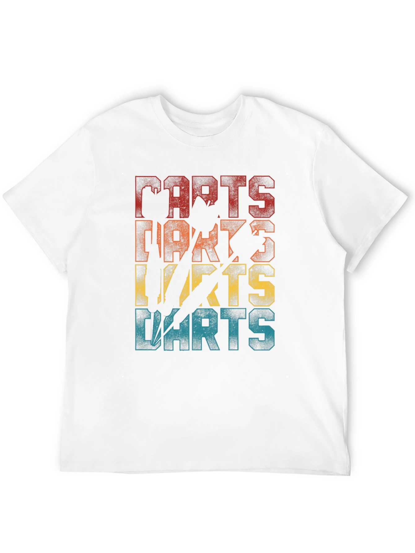 Black Retro Darts T-Shirt | Claw Mark Dart Design view 12
