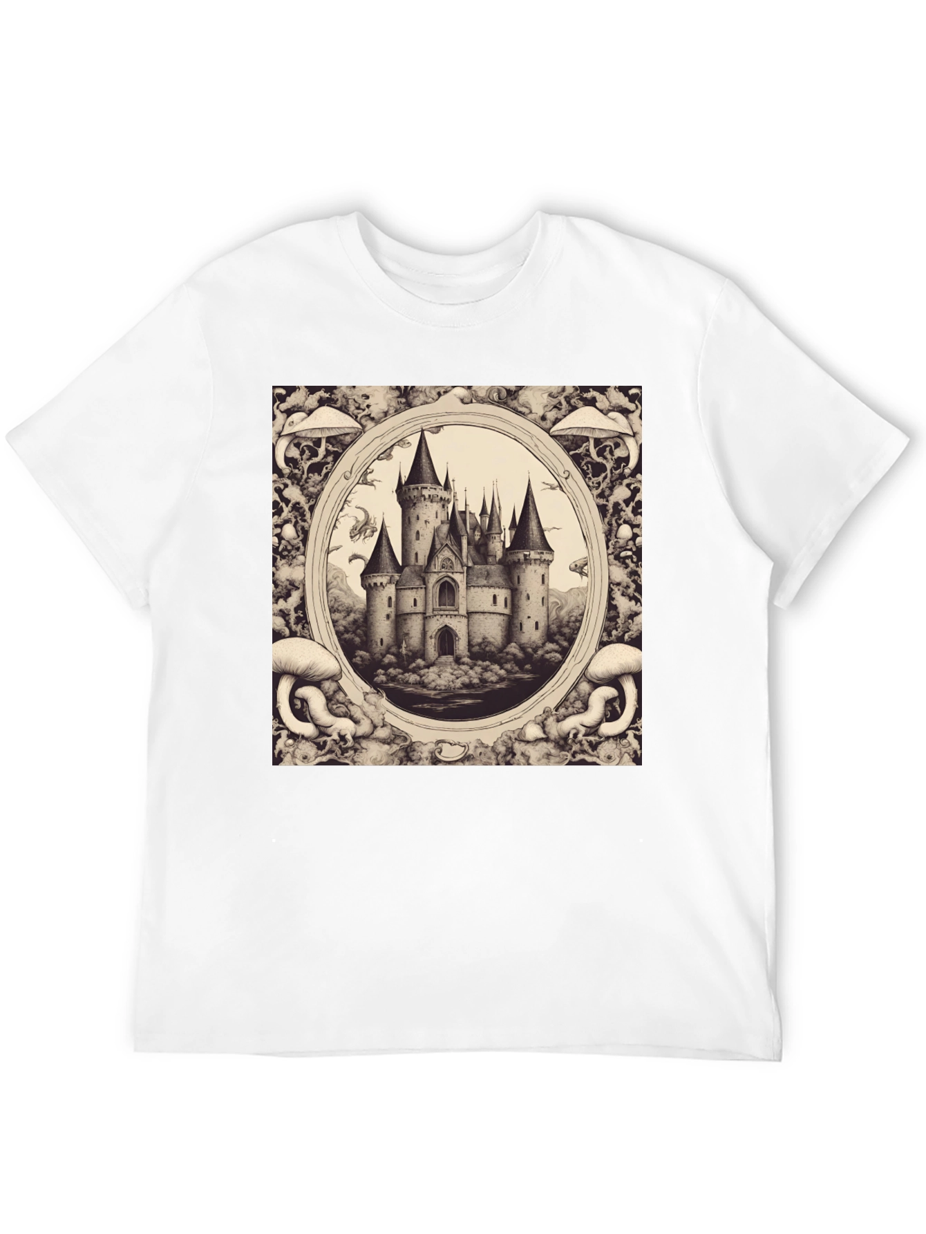 Black Castle Sketch Graphic Tee view 12