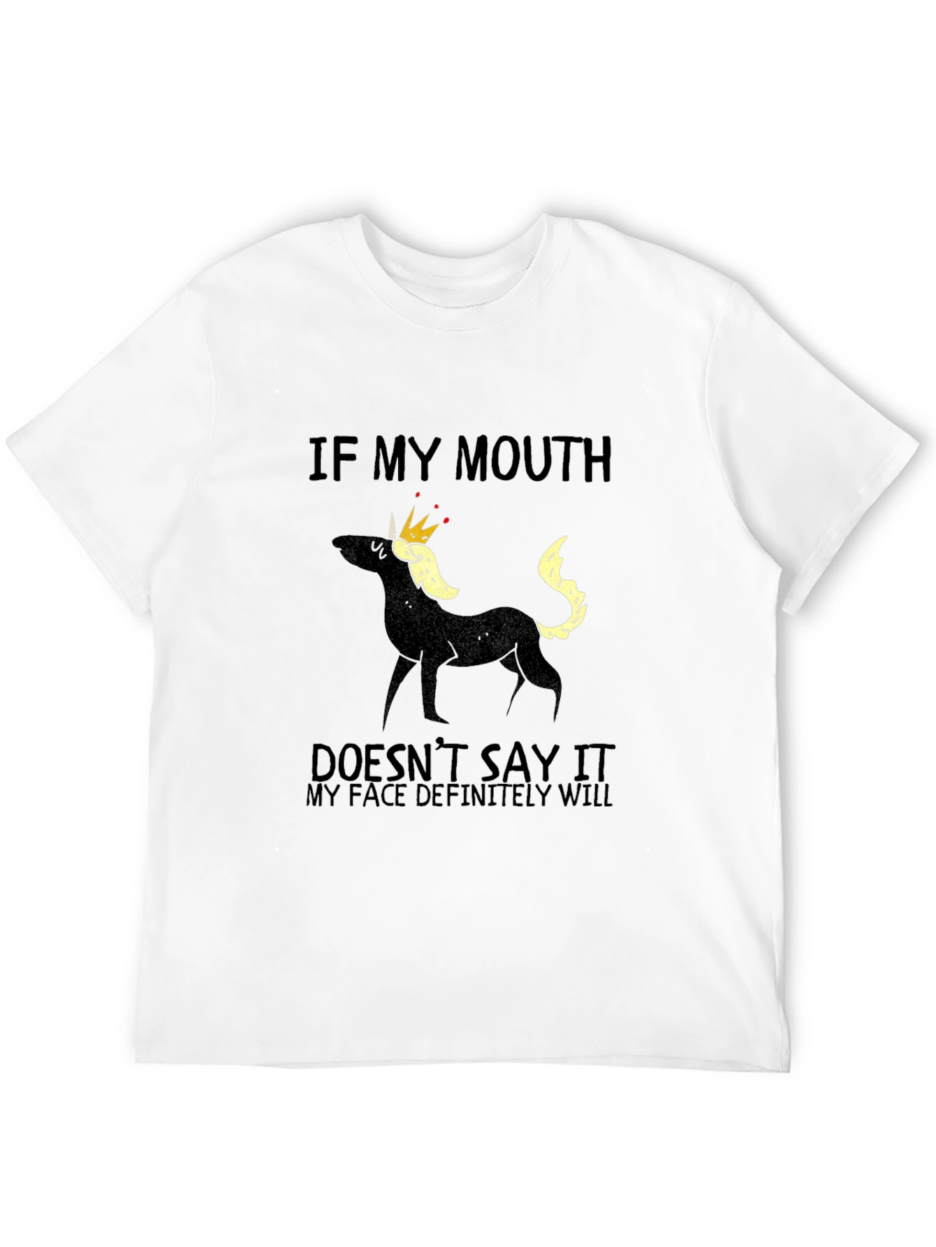 Black Sarcastic Unicorn Graphic T-Shirt - Black view 12