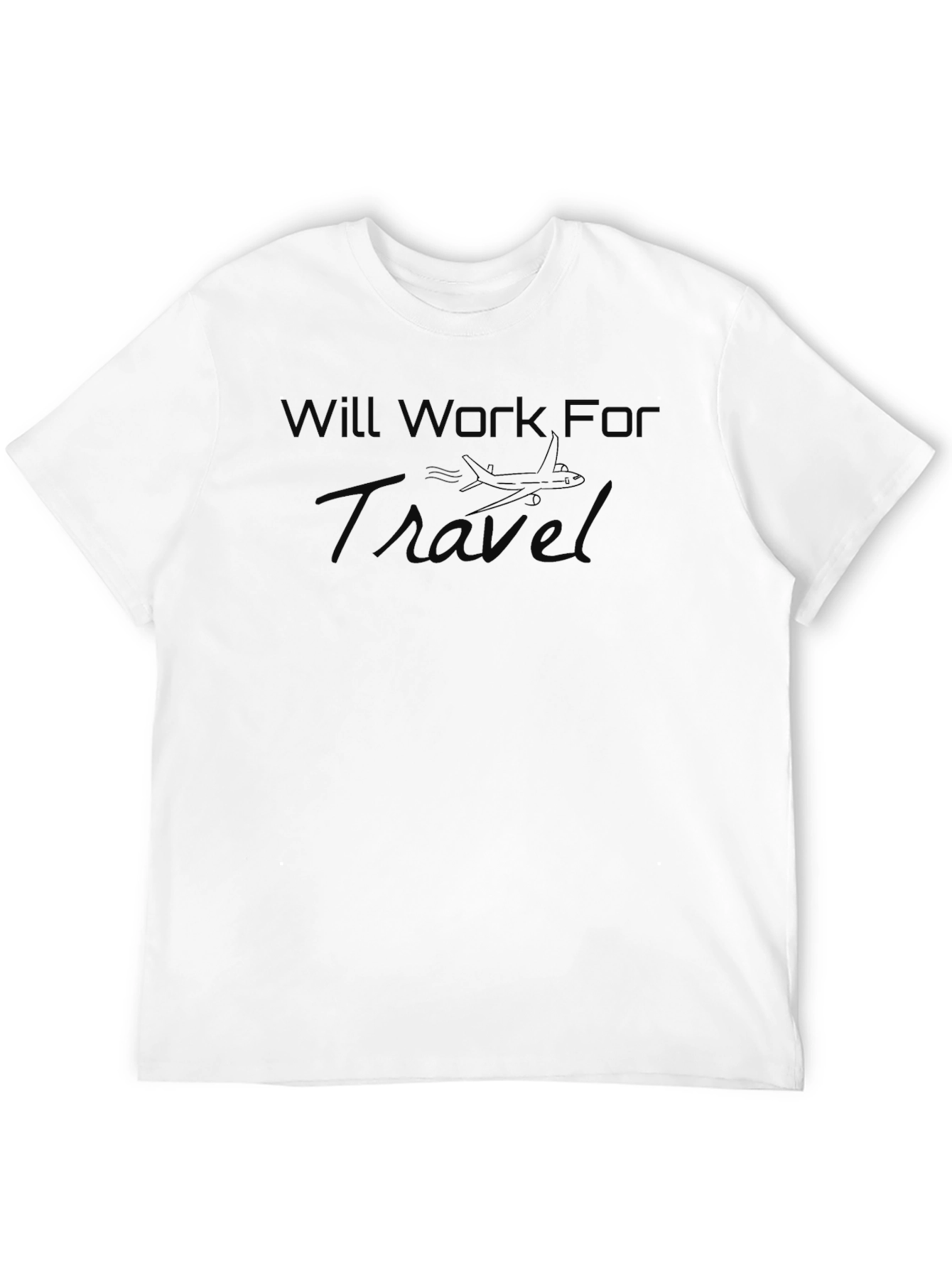 Black Will Work For Travel Black T-Shirt view 12