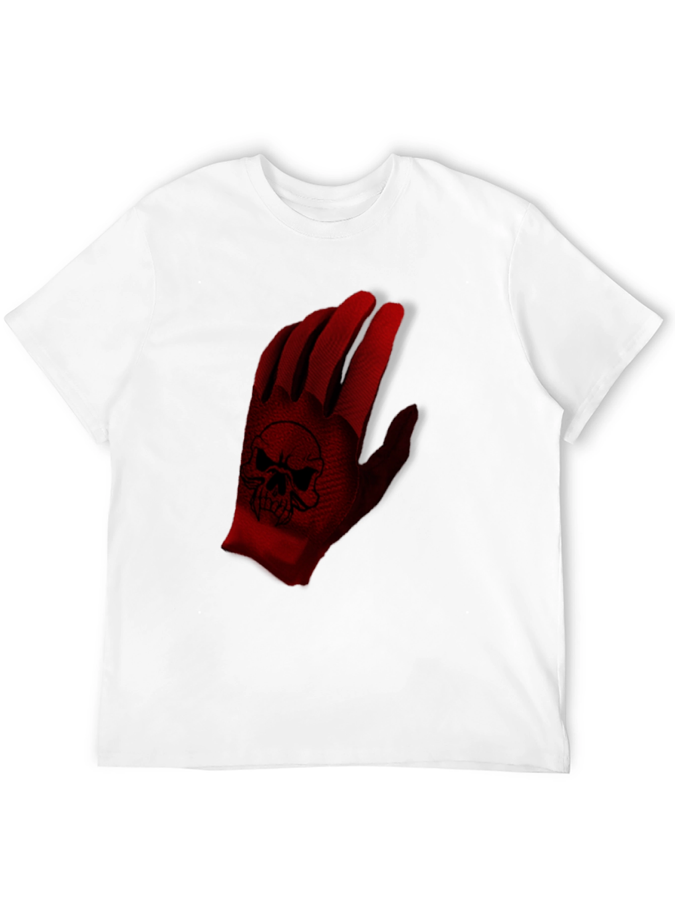 Black Skull Glove Graphic T-Shirt view 12