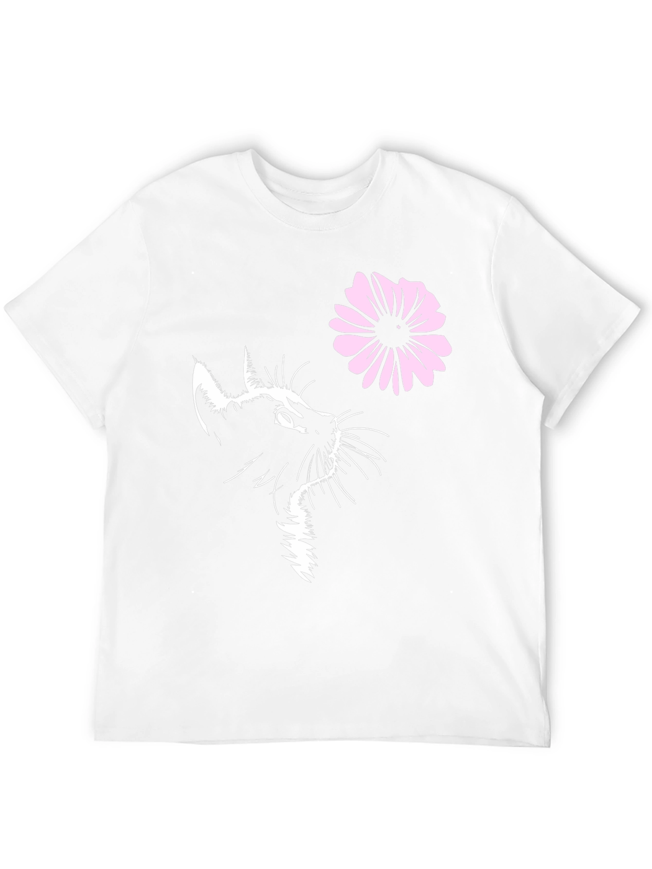 Black Black Cat & Flower Graphic T-Shirt view 12