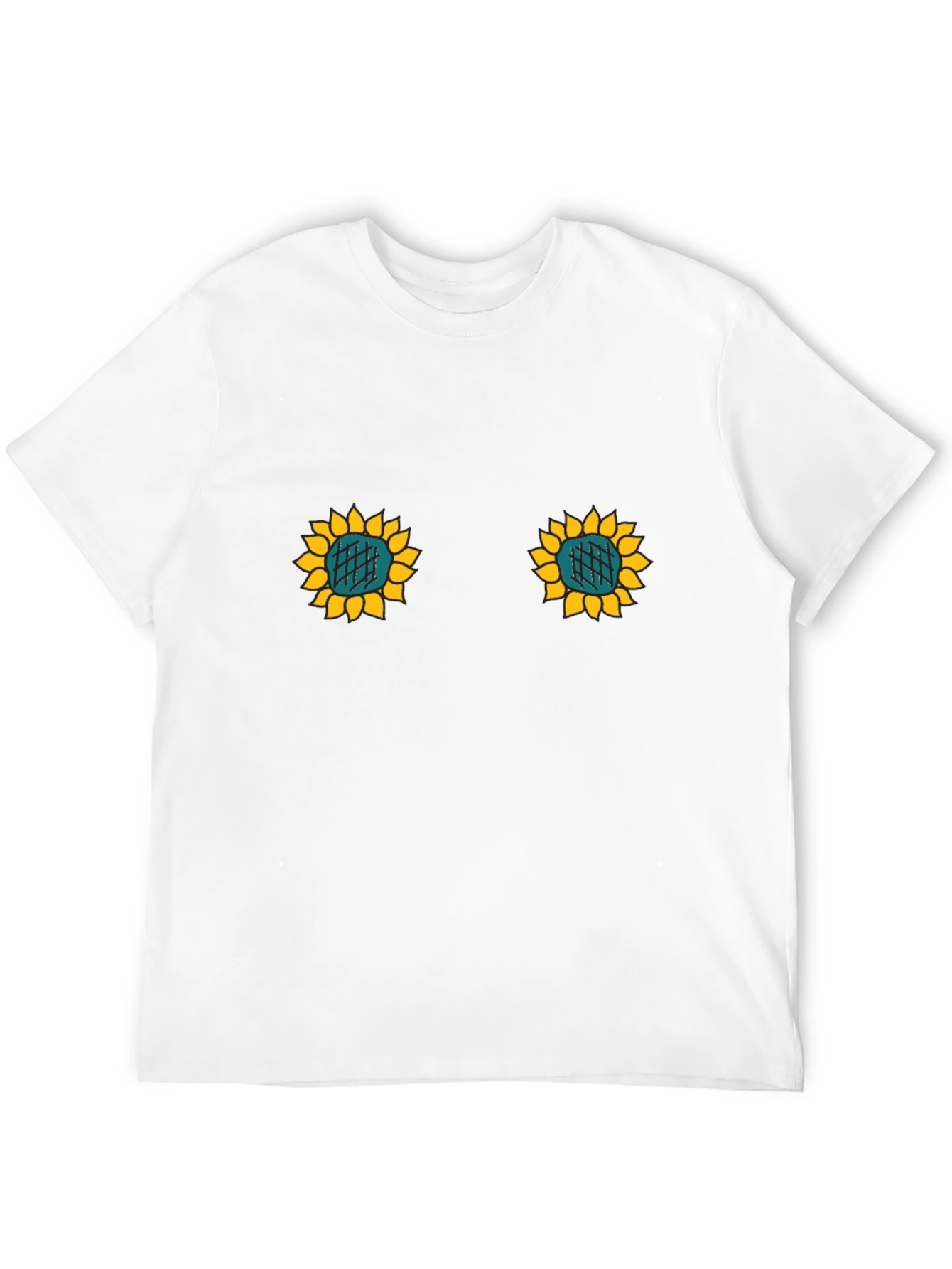 Black Sunflower T-Shirt - Funny Novelty Tee view 12