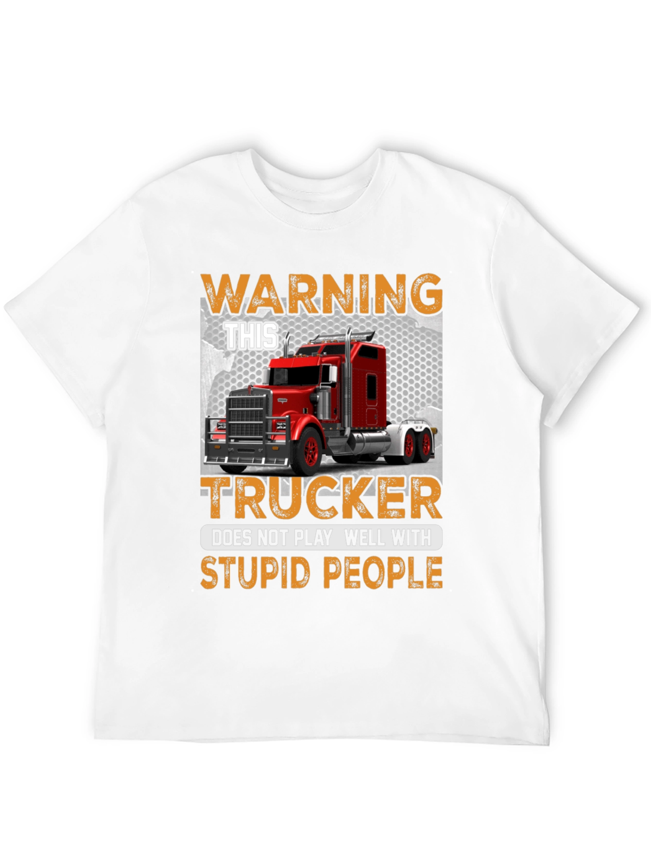 Warning Trucker Graphic Tee - 12