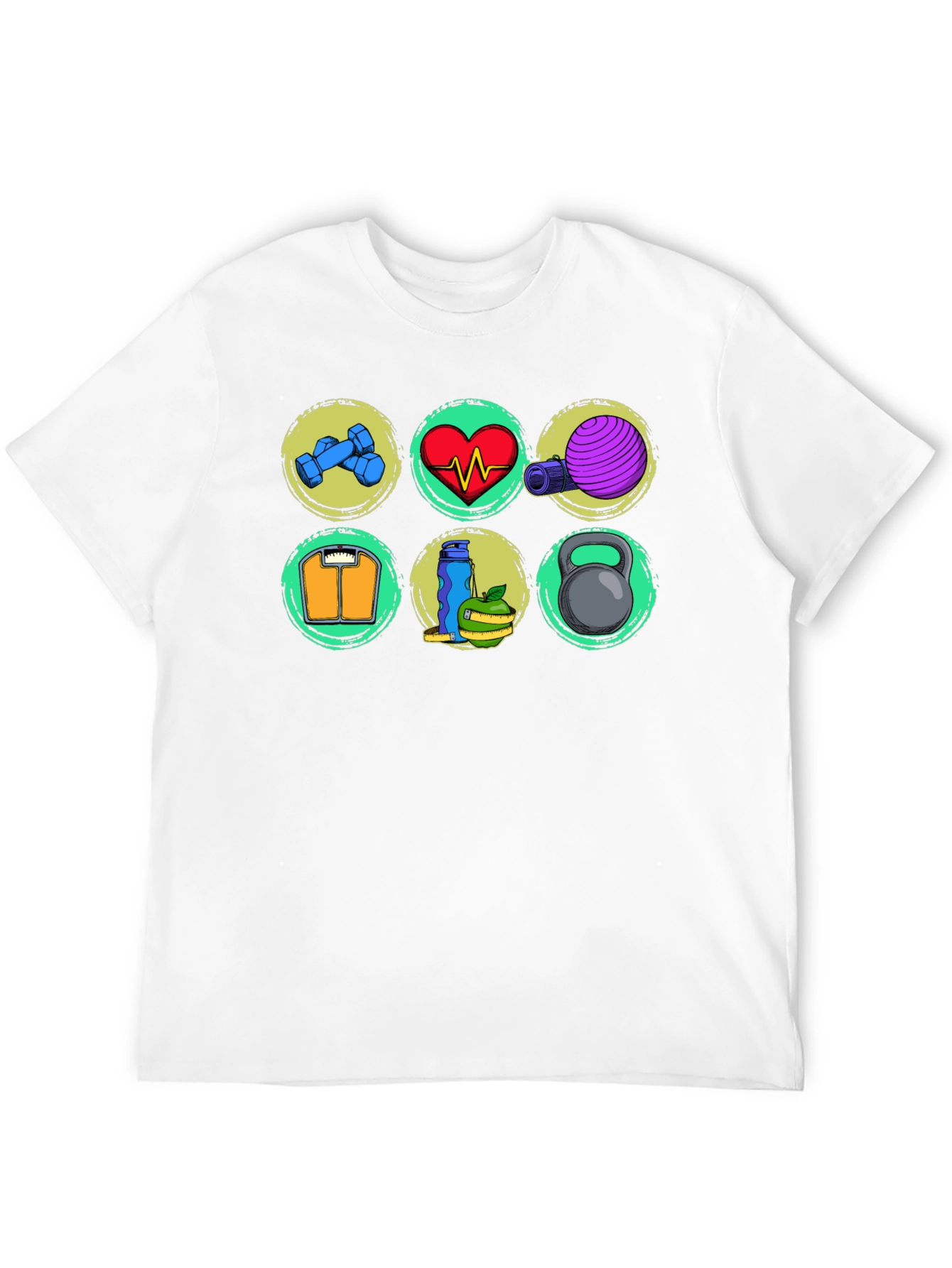 Black Fitness Icons T-Shirt - Gym & Workout Apparel view 12