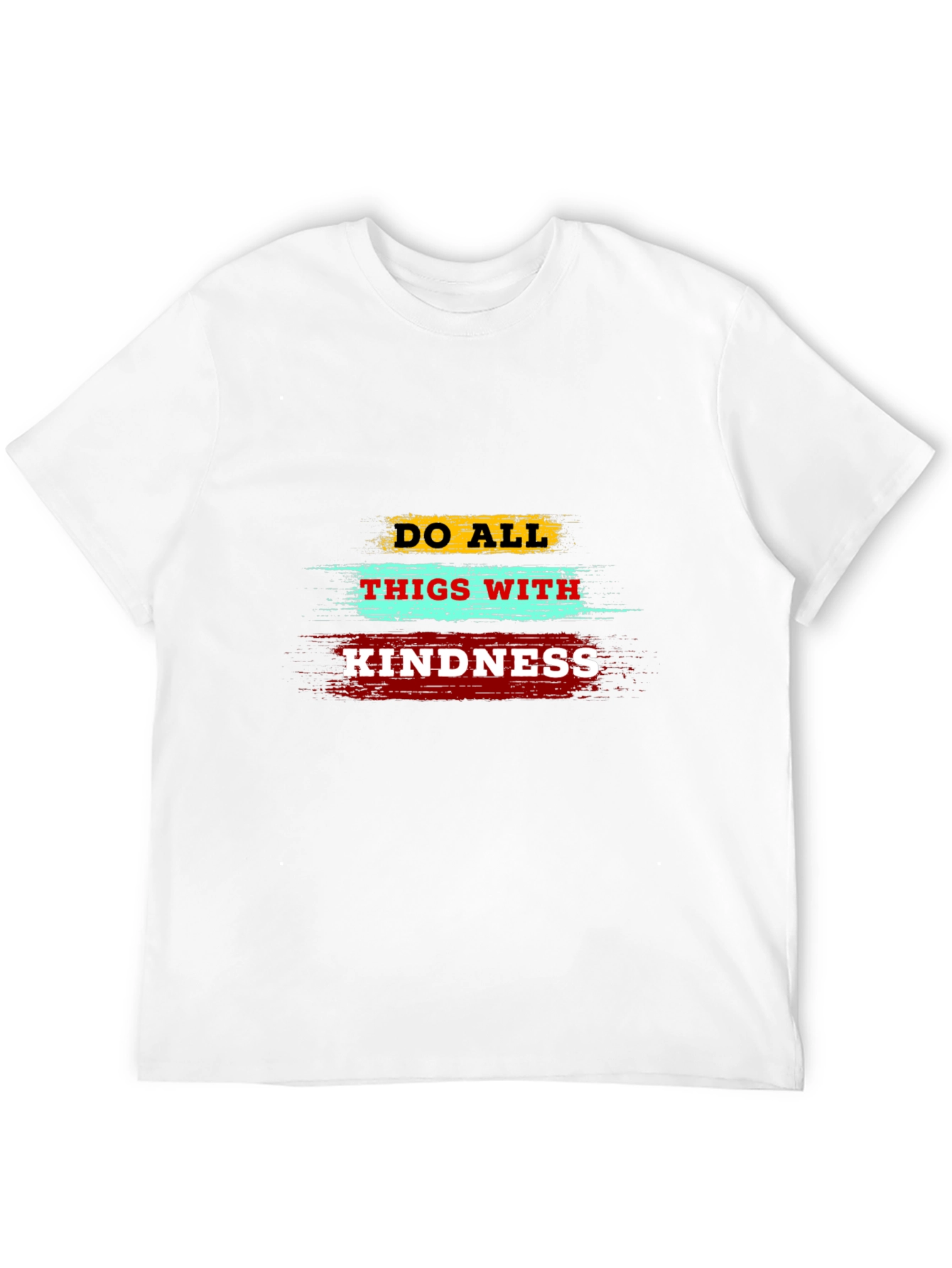 Black Kindness Graphic Tee - Inspirational Mens T-Shirt view 12