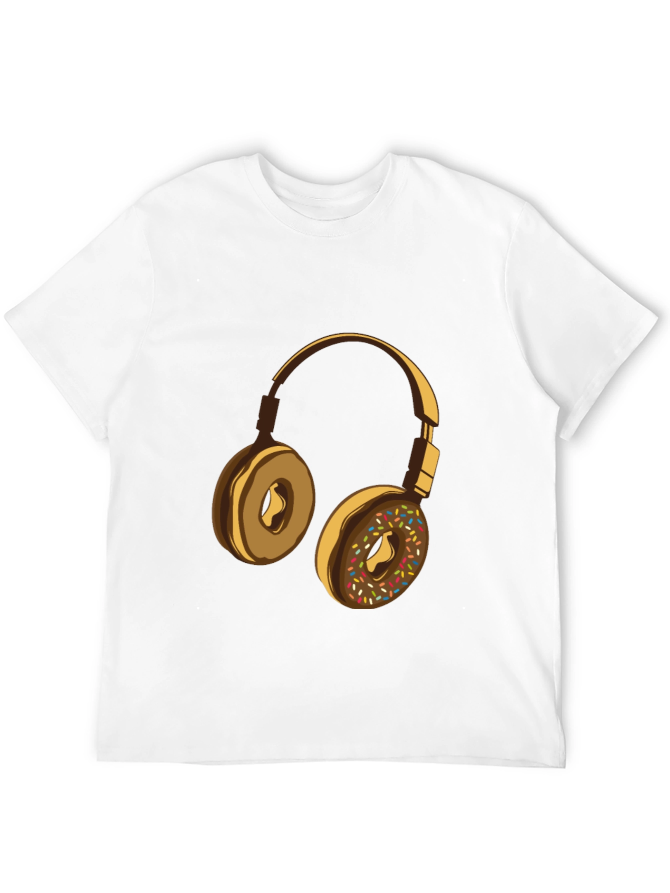 Black Donut Headphones Graphic Tee - Music Lover's Shirt view 12
