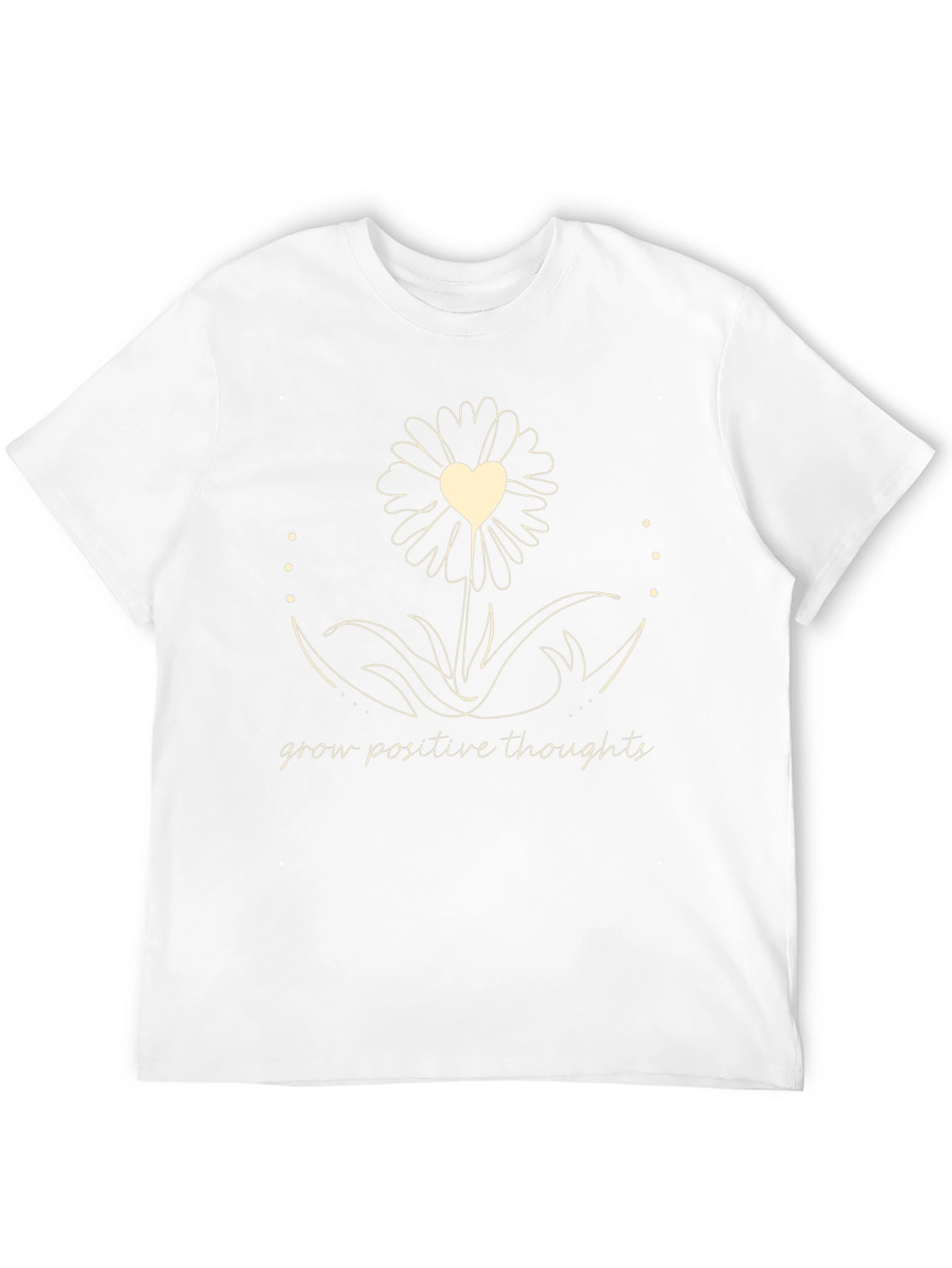 Black Grow Positive Thoughts T-Shirt view 12