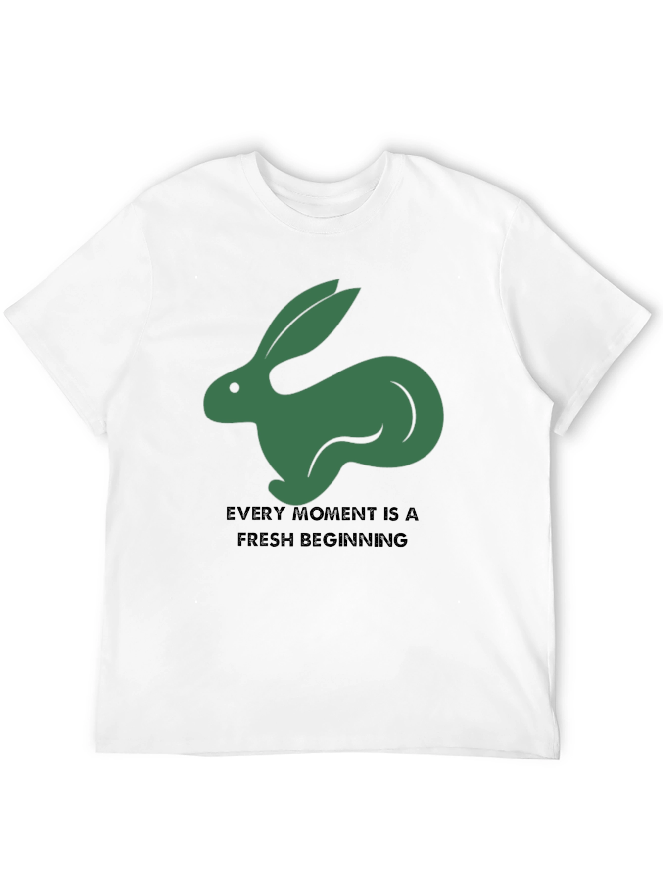 Black Hare Graphic Tee: Fresh Beginning T-Shirt view 12