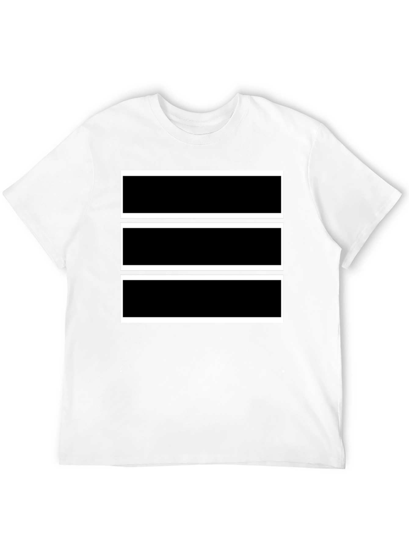 Black Black Tee with Bold Rectangular Design view 12