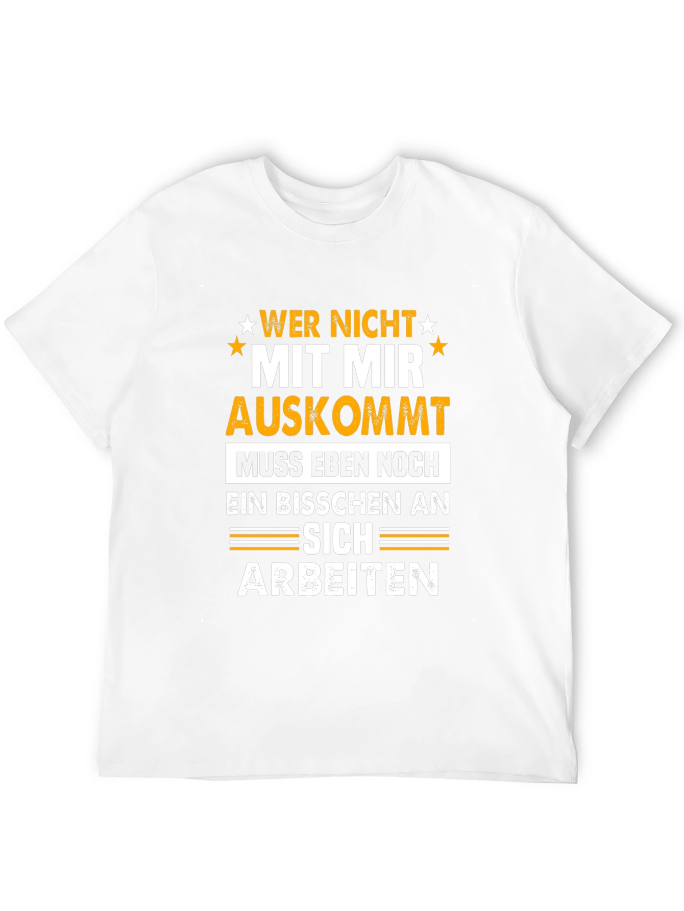 Black Wer Nicht Mit Mir Auskommt T-Shirt Funny German Sarcasm view 12