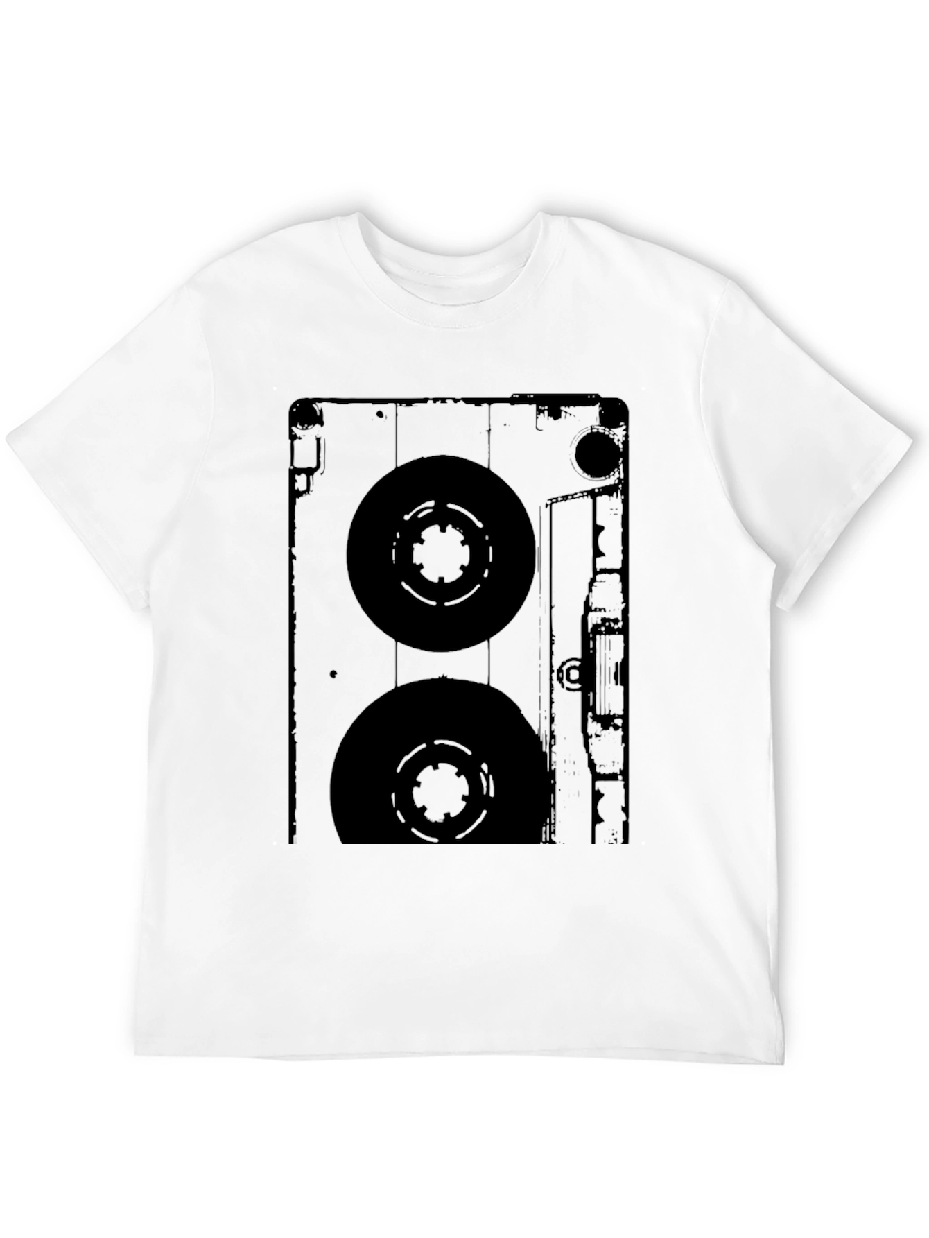 Black Retro Cassette Tape Black Graphic T-Shirt view 12