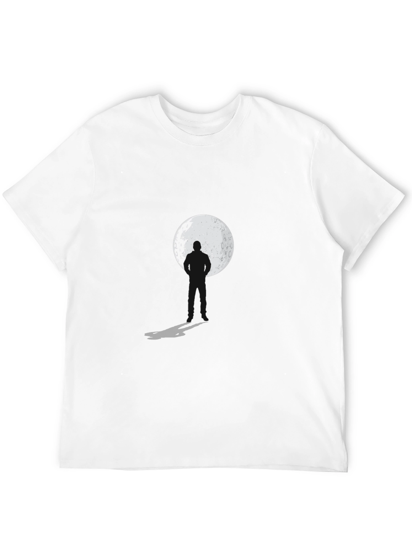 Black Silhouette Moon Graphic Black T-Shirt view 12