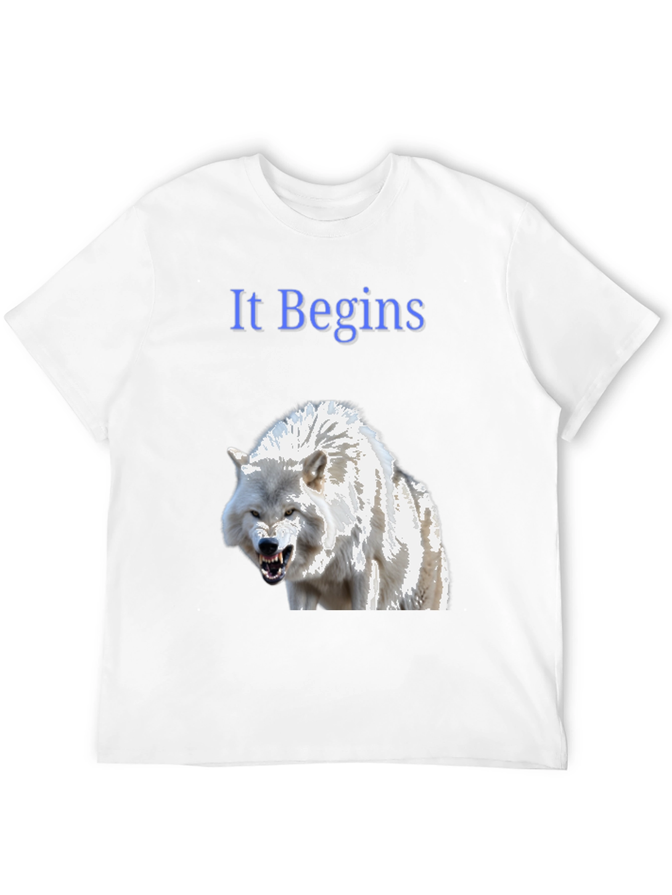 Black It Begins Wolf Graphic T-Shirt view 12