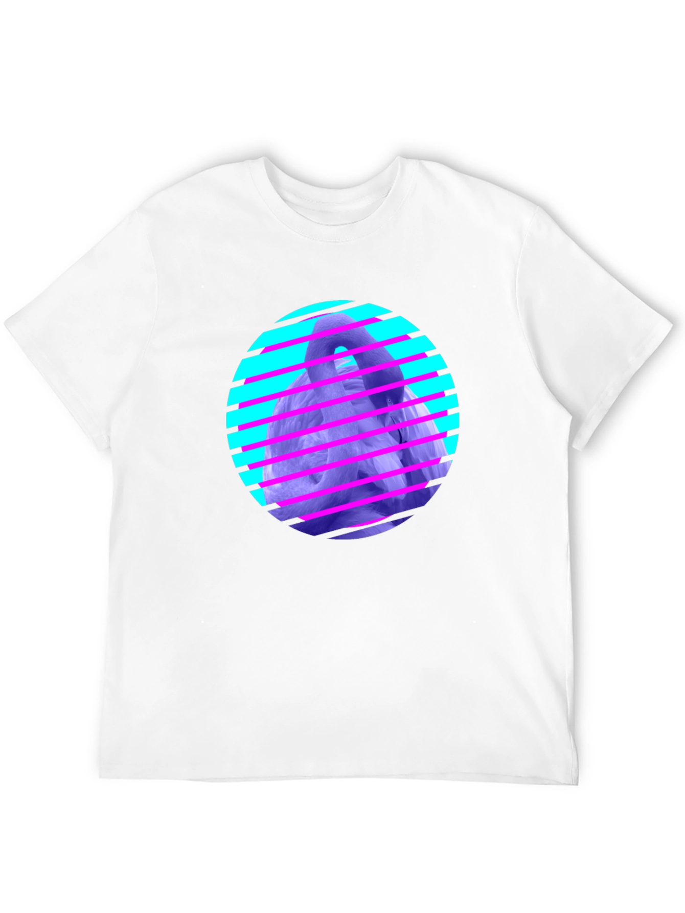 Black Retro Wave Gorilla Graphic Tee - Black Cotton view 12